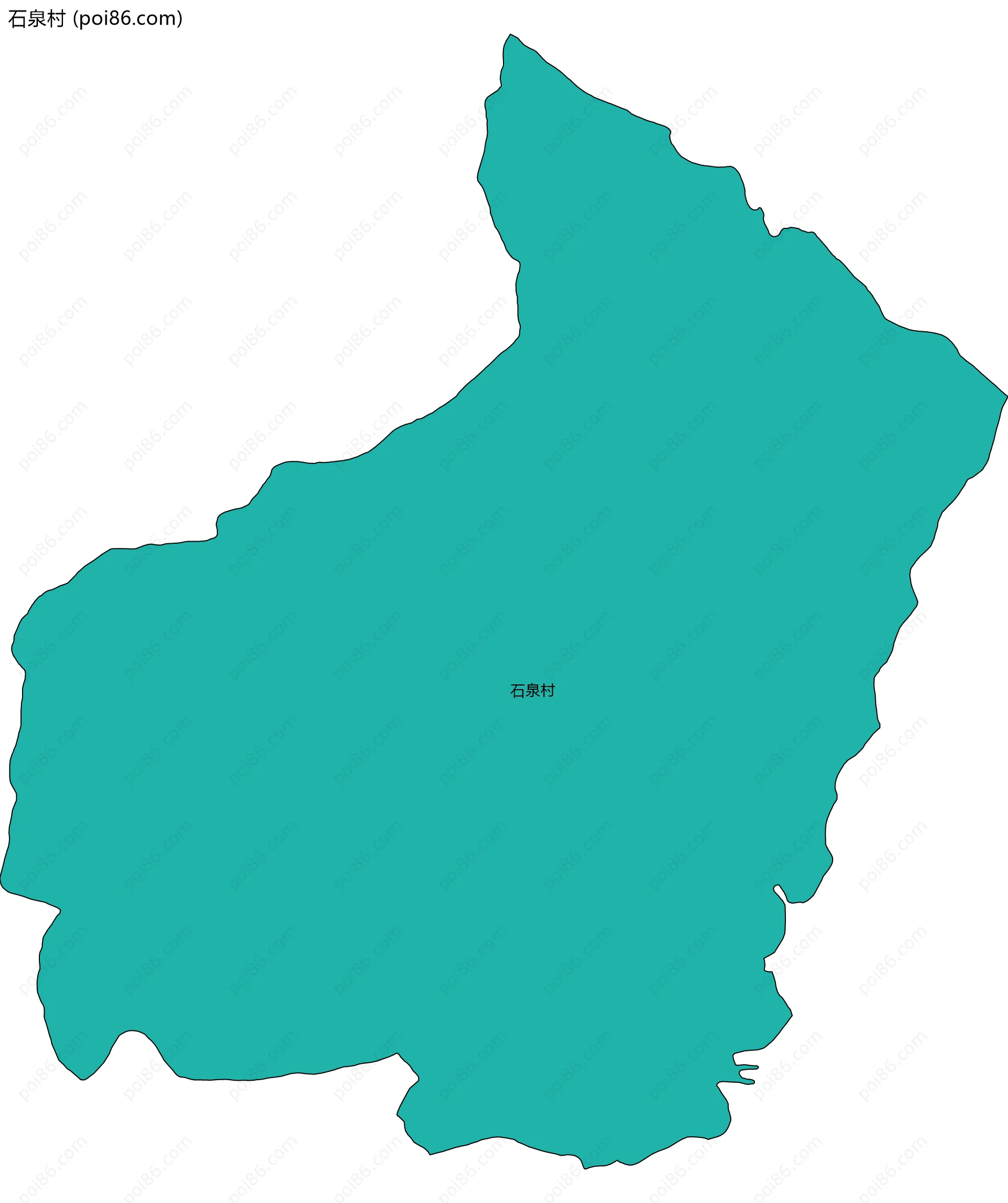 石泉村边界地图
