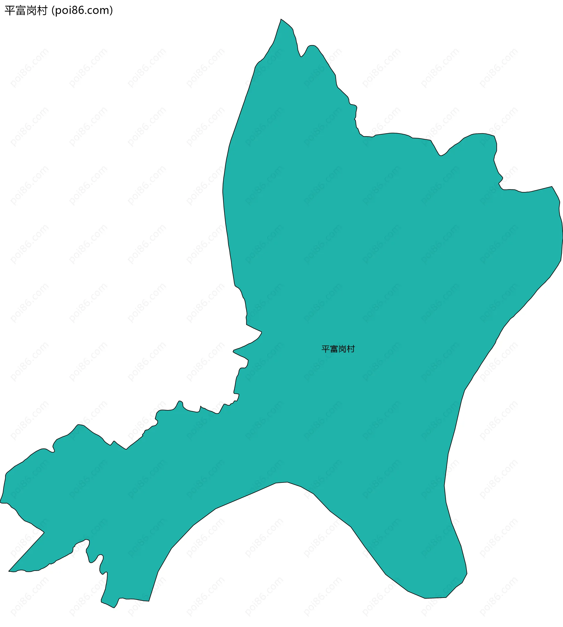 平富岗村边界地图