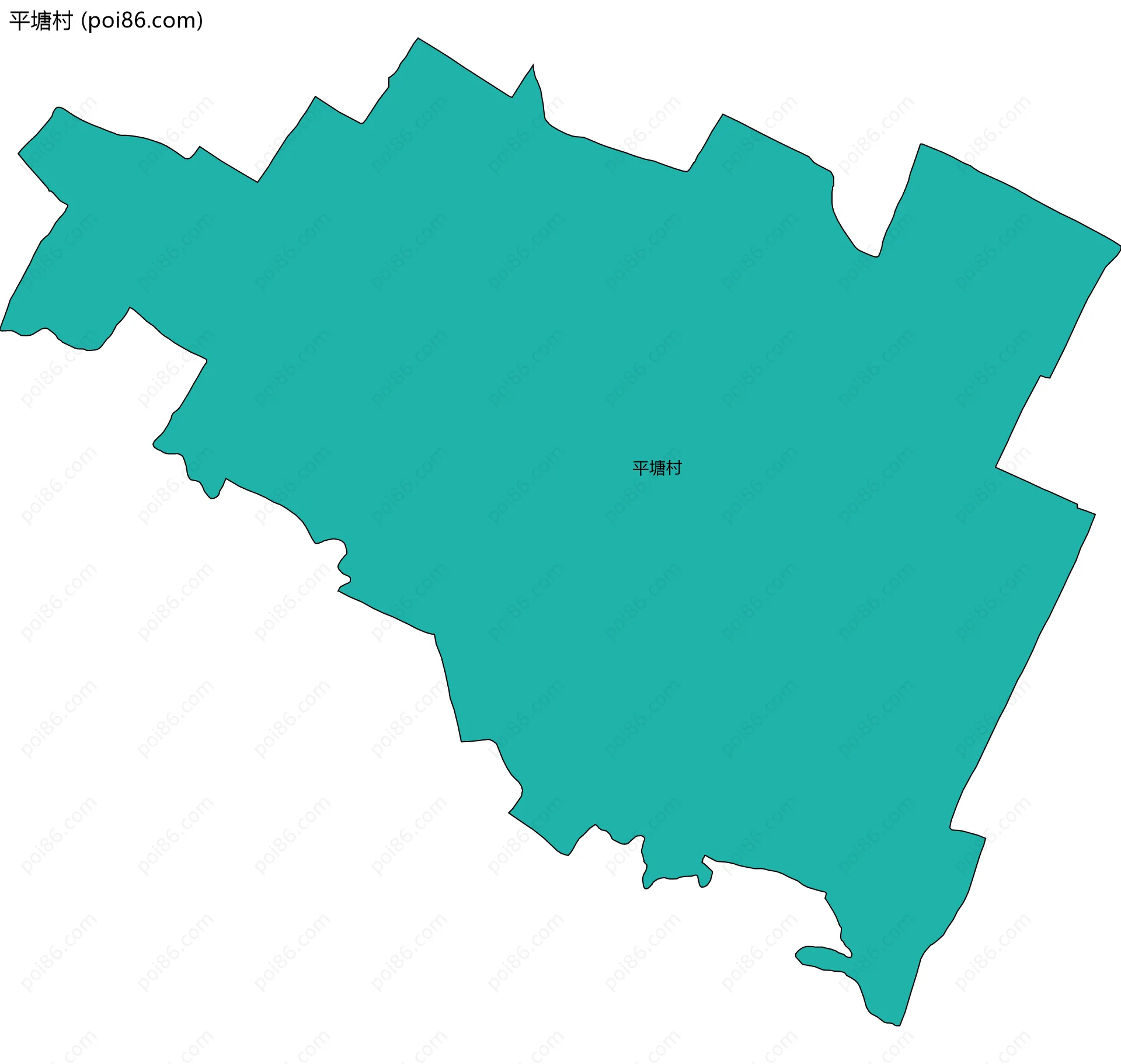 平塘村边界地图