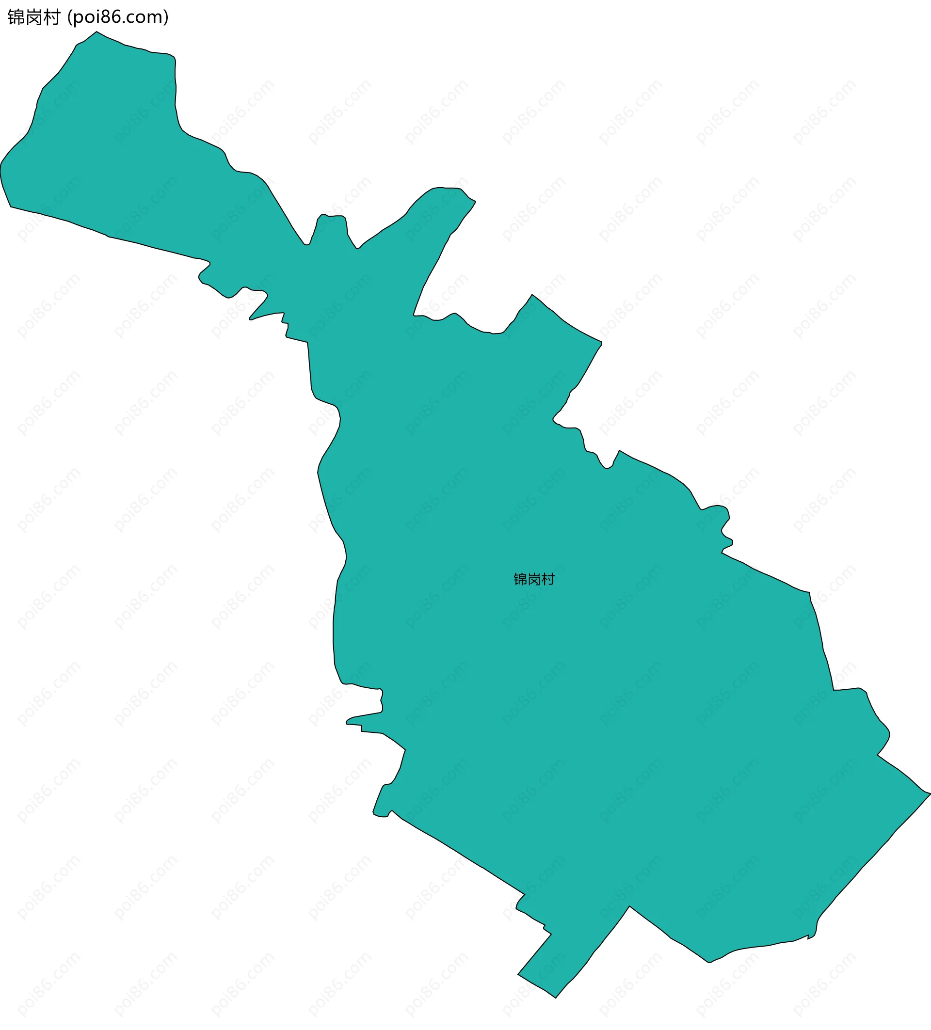 锦岗村边界地图