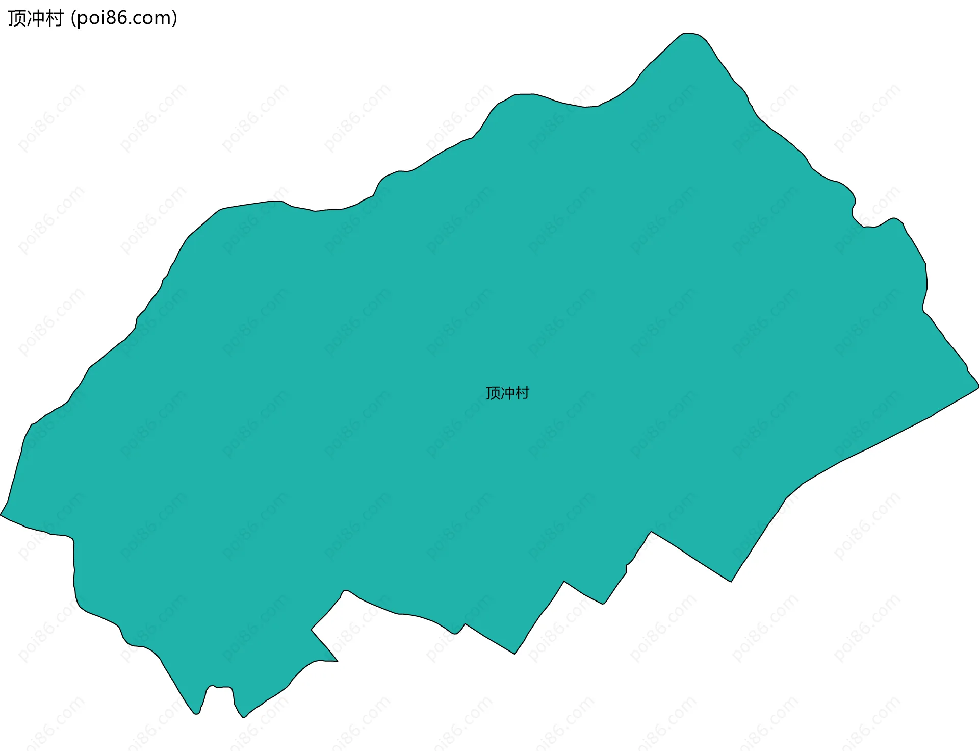 顶冲村边界地图