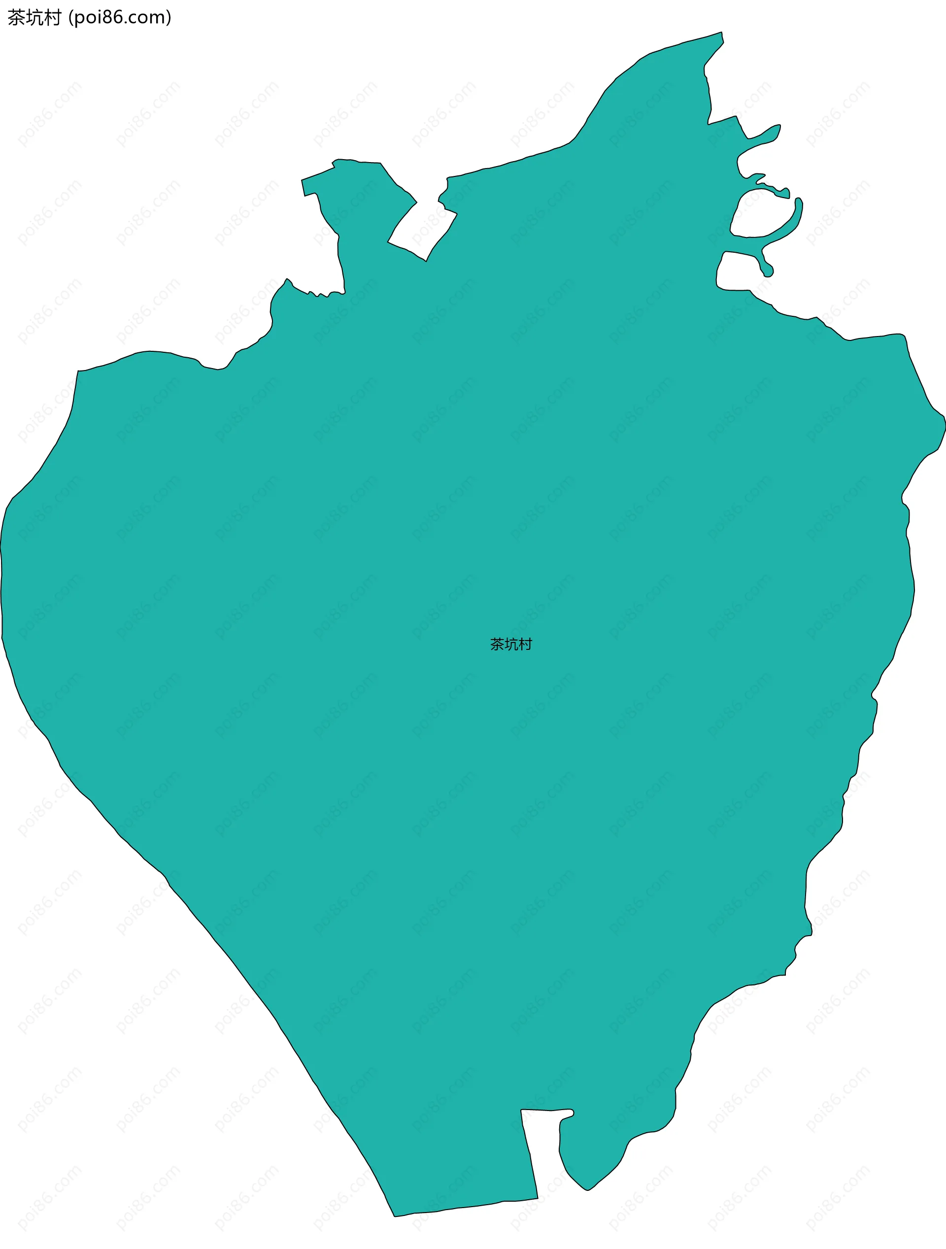 茶坑村边界地图