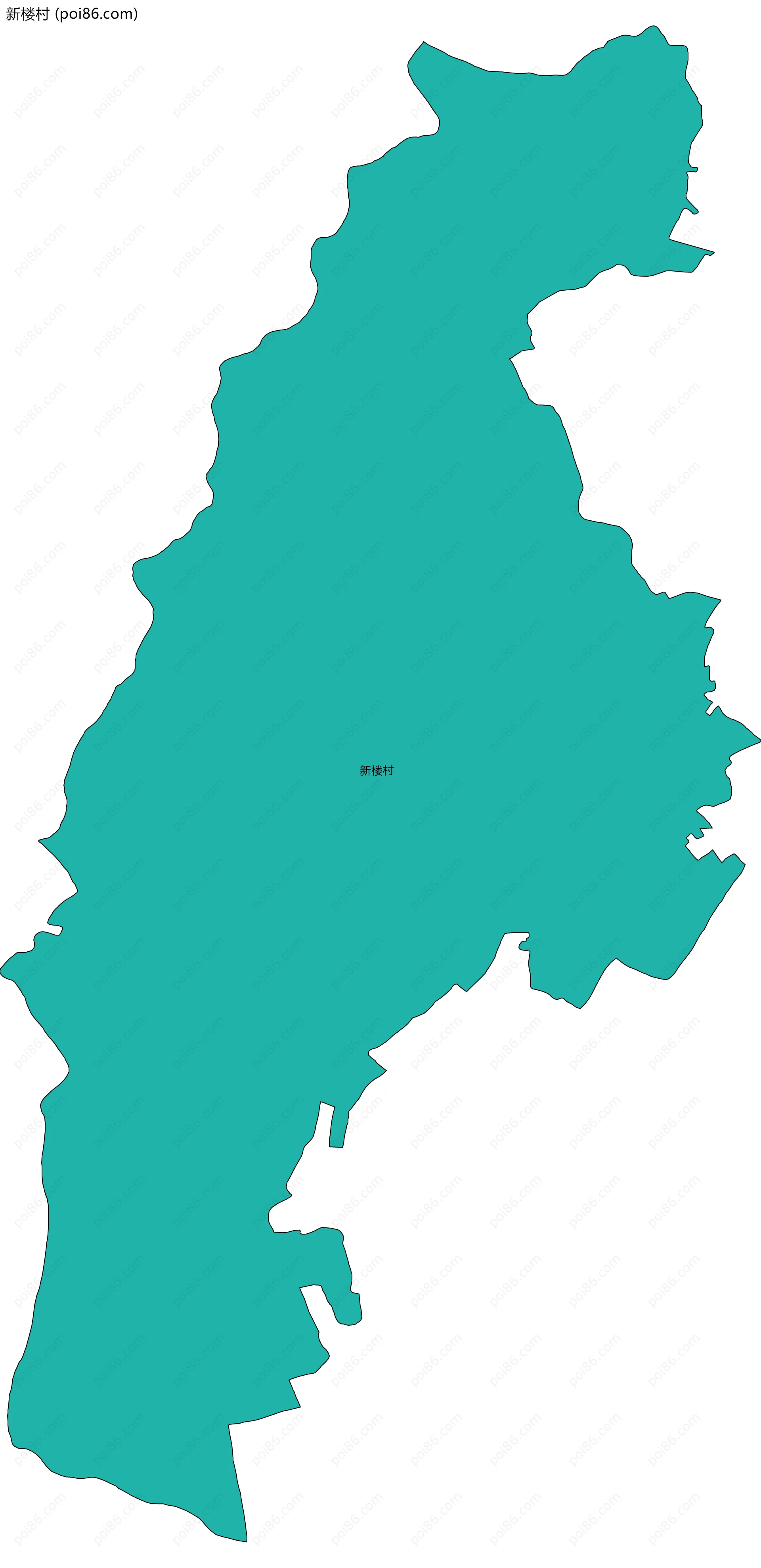 新楼村边界地图