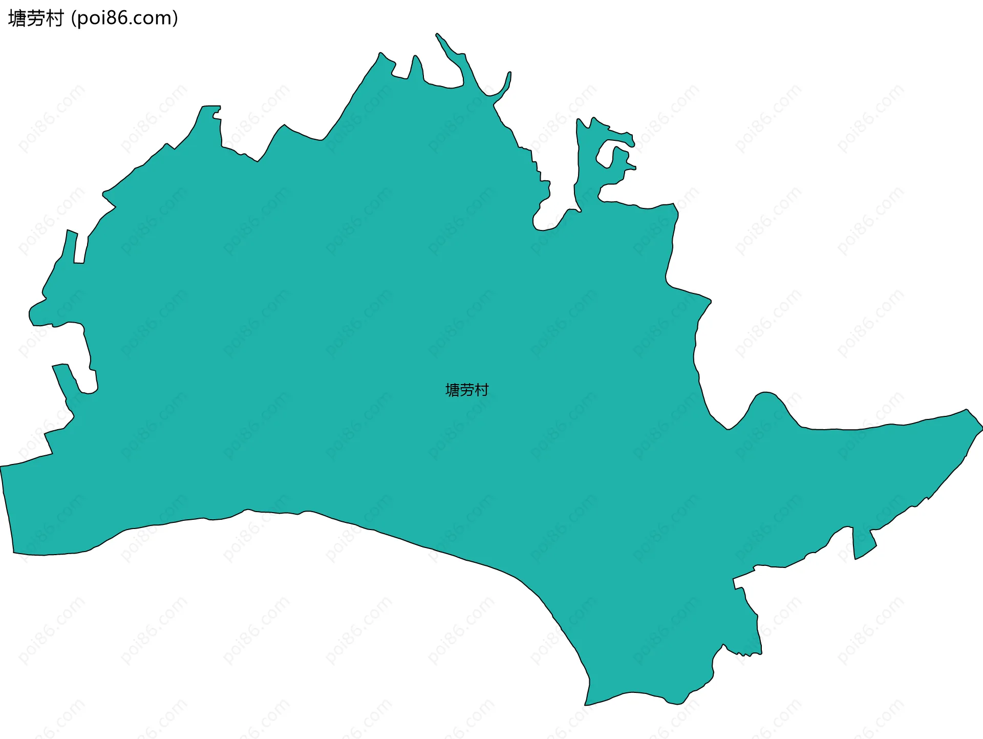 塘劳村边界地图