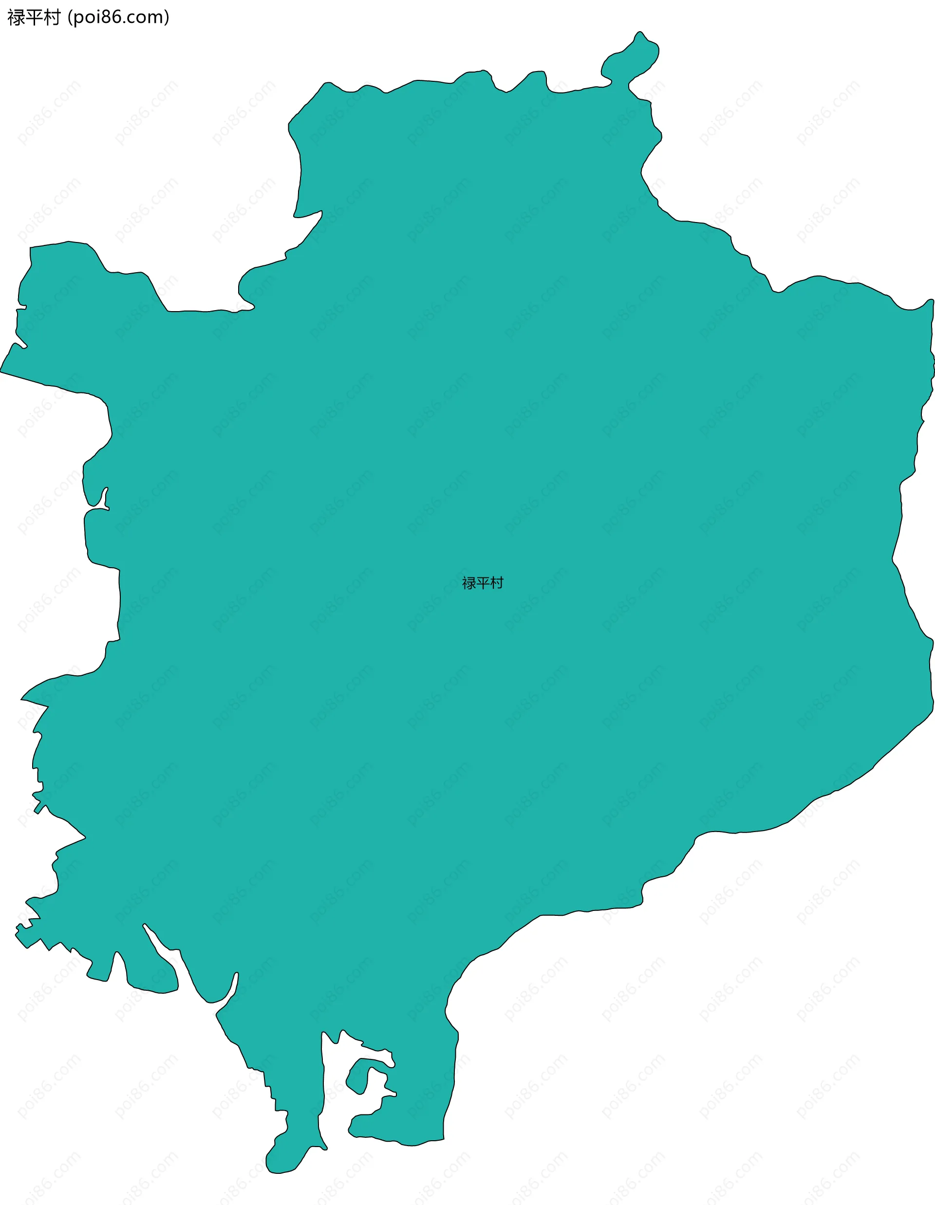 禄平村边界地图