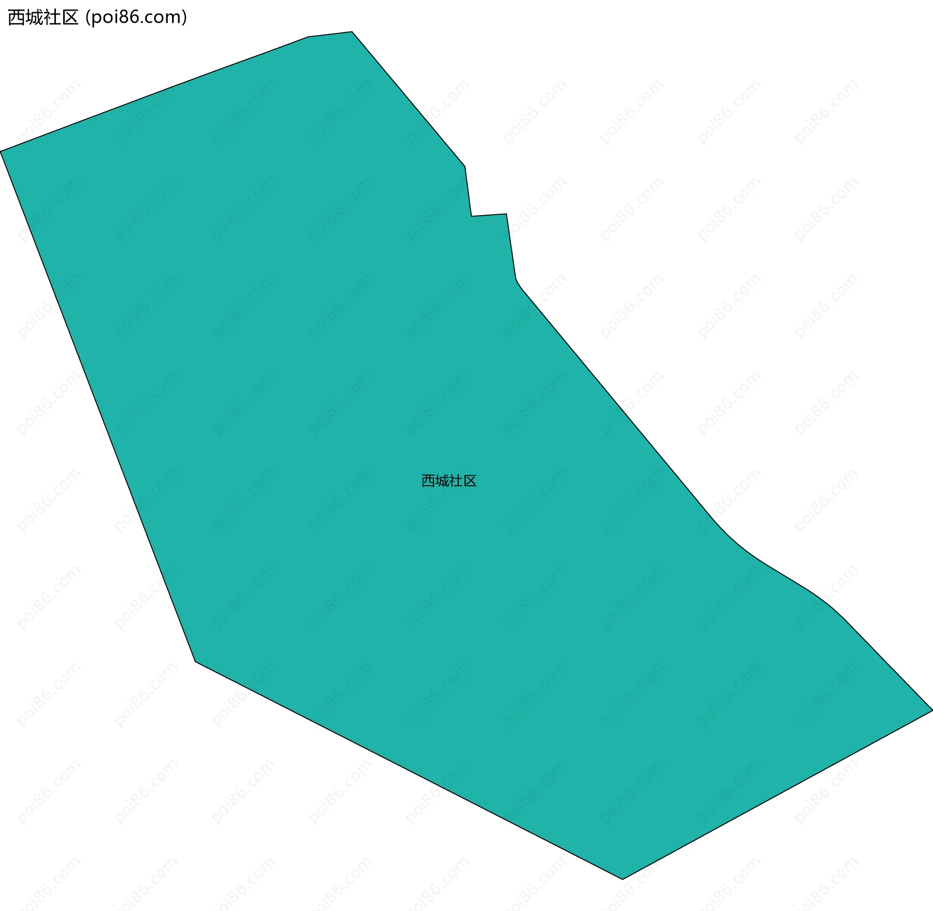 西城社区边界地图