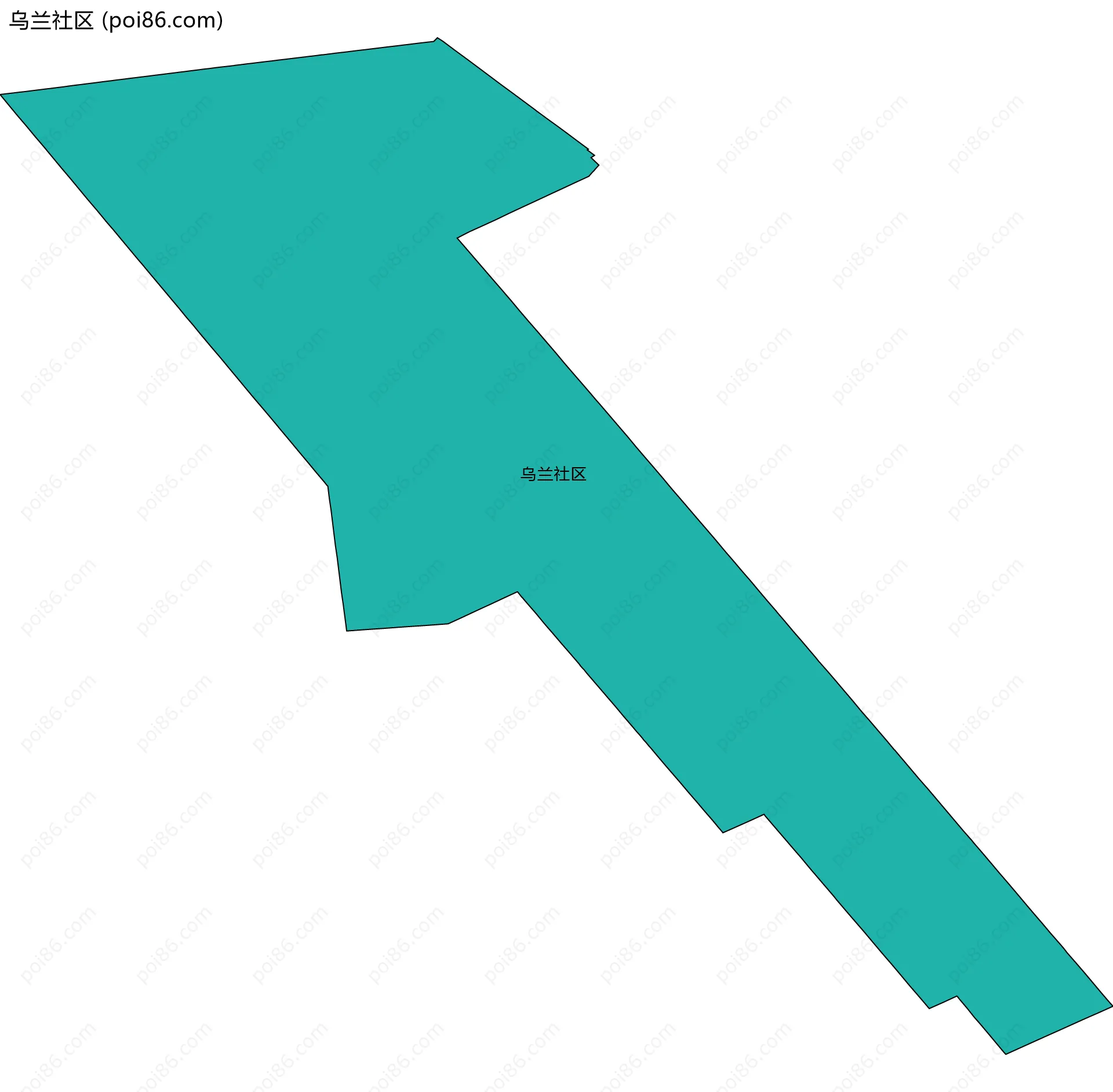 乌兰社区边界地图