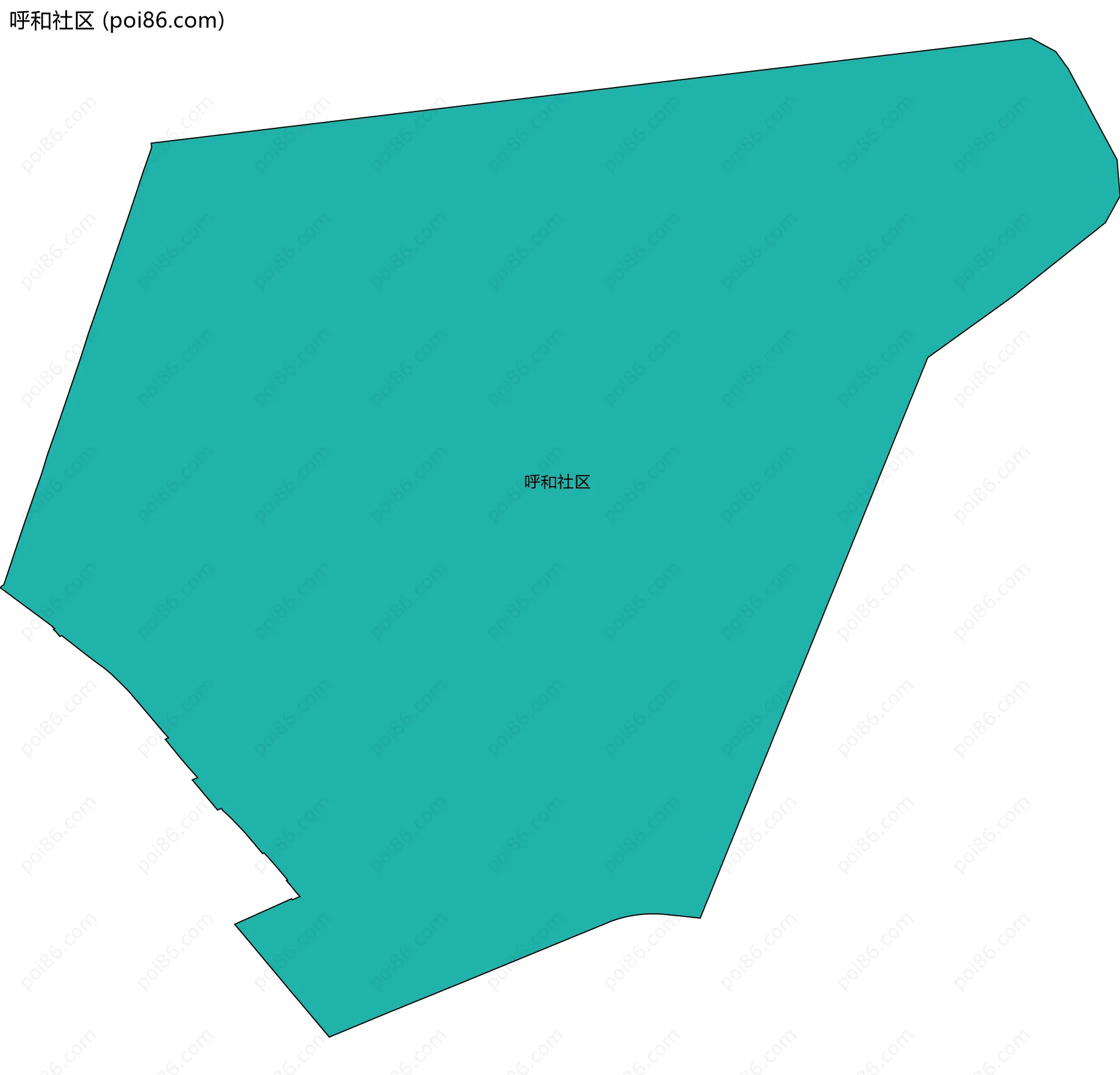 呼和社区边界地图