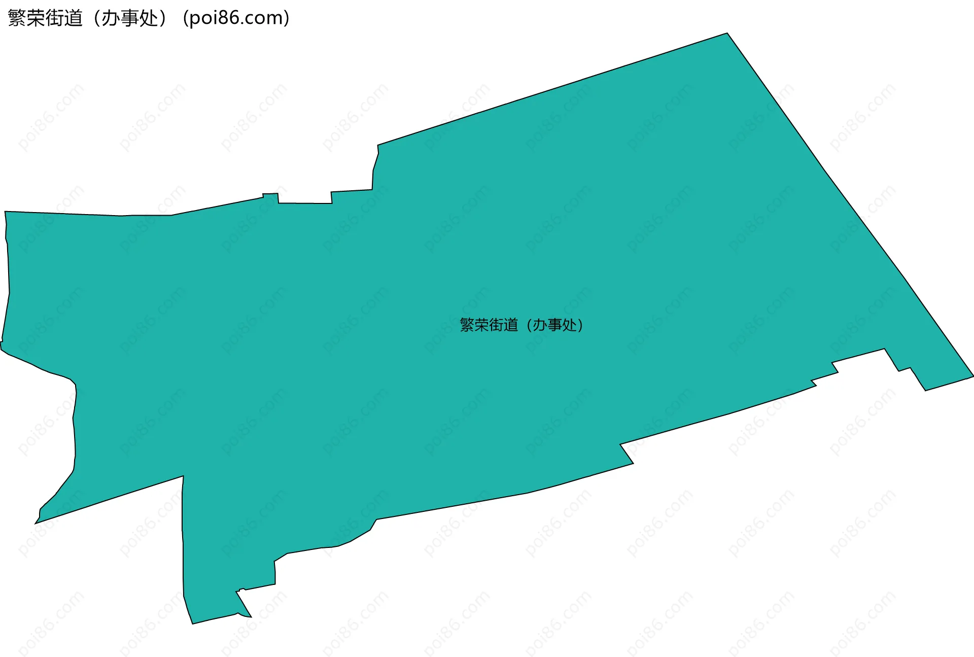 繁荣街道（办事处）边界地图(五级行政区划)