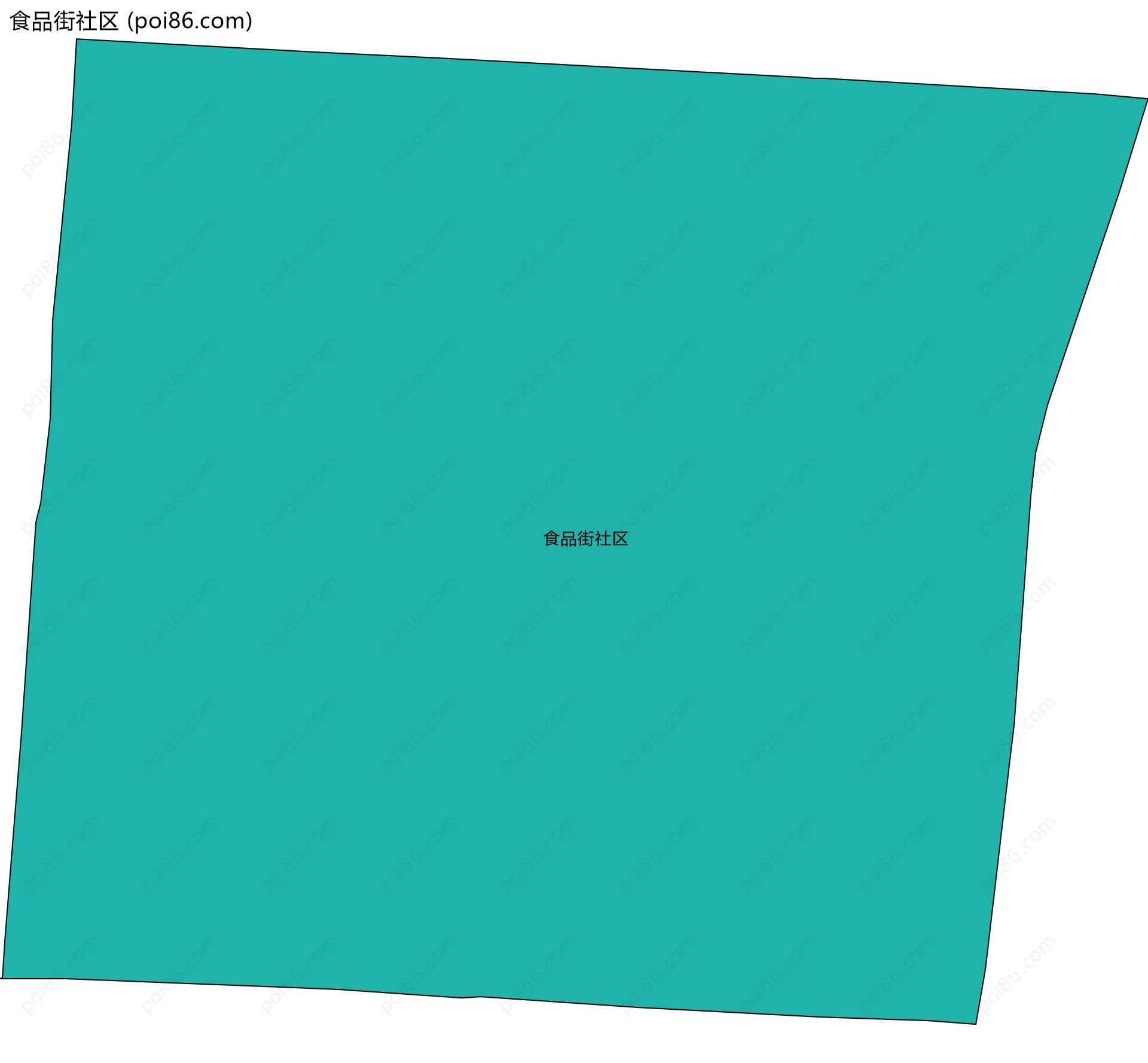 食品街社区边界地图