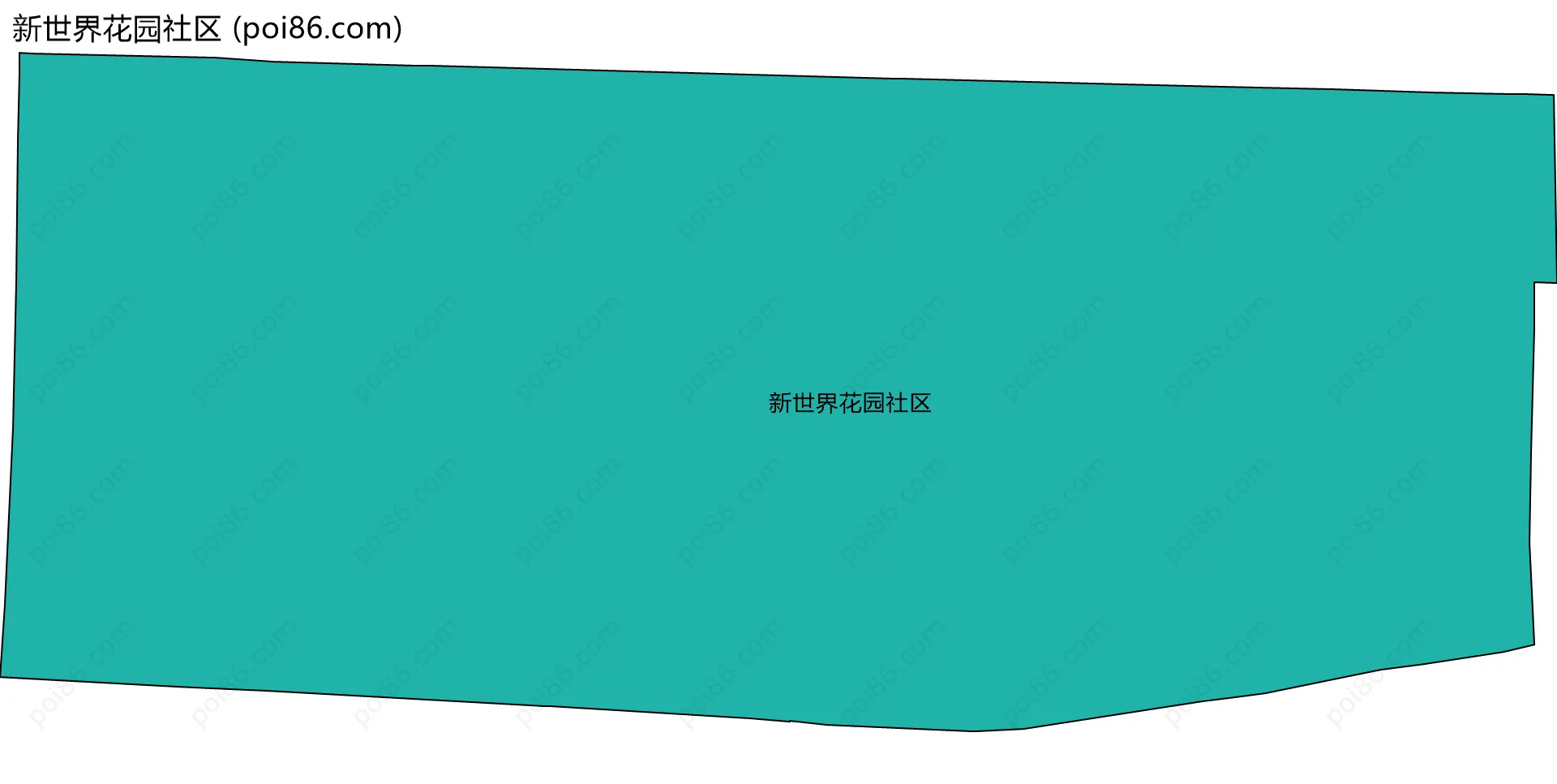 新世界花园社区边界地图