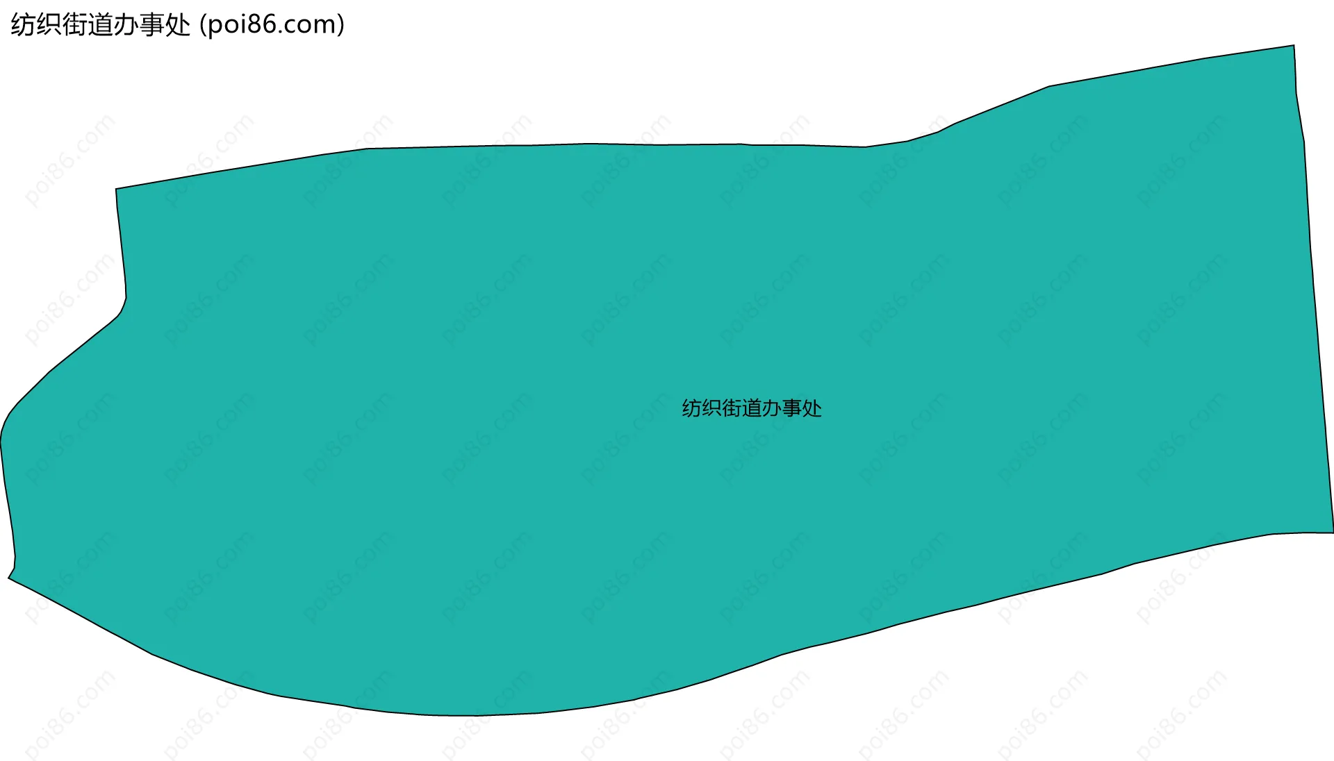 纺织街道办事处边界地图(五级行政区划)