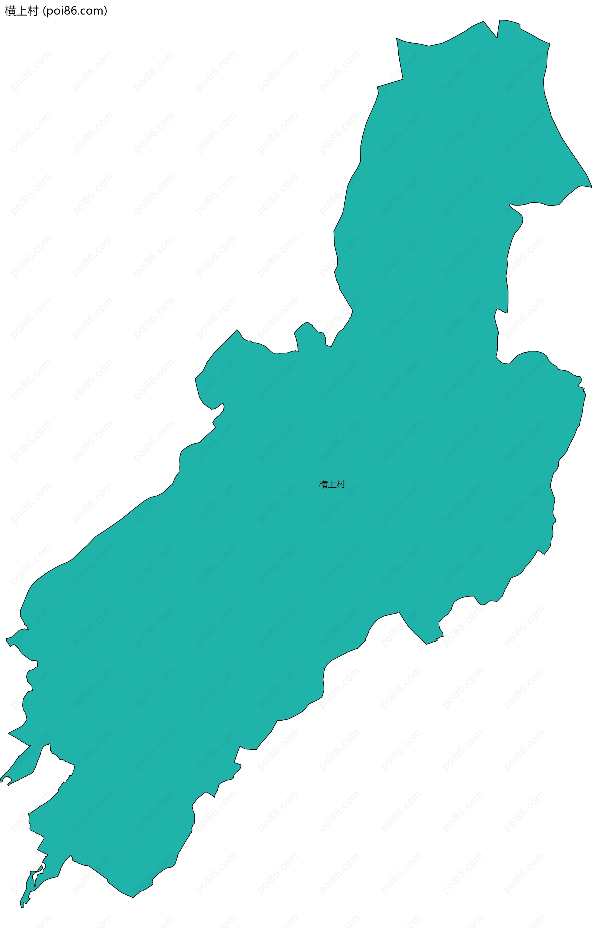 横上村边界地图