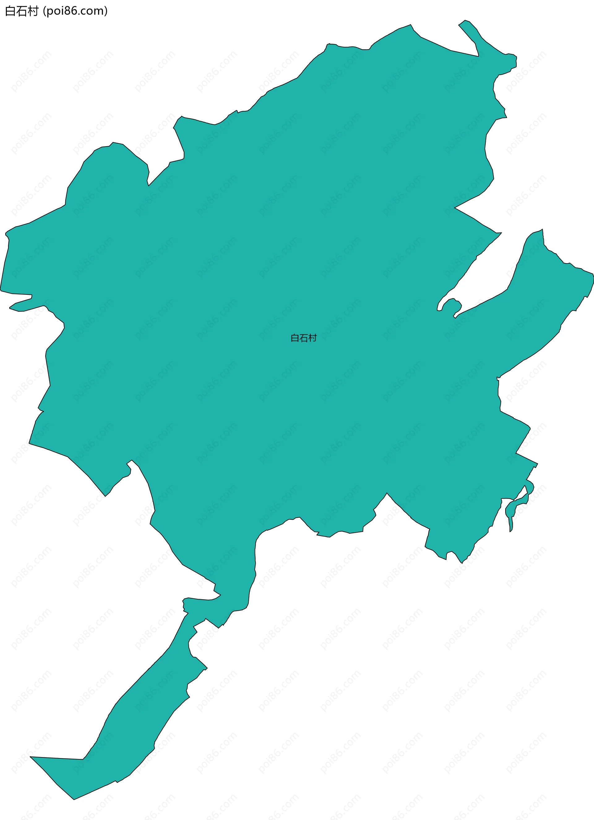 白石村边界地图