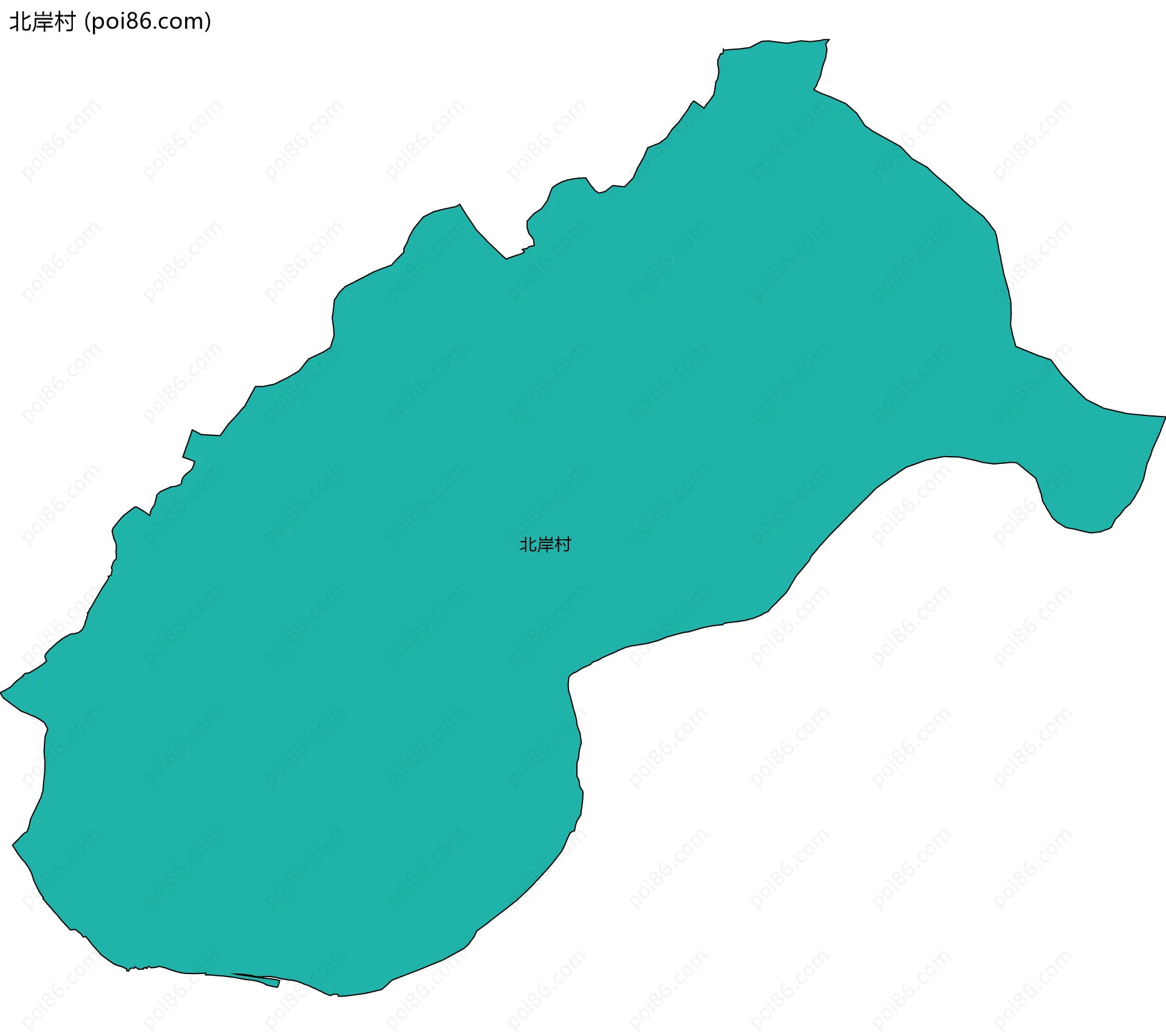 北岸村边界地图