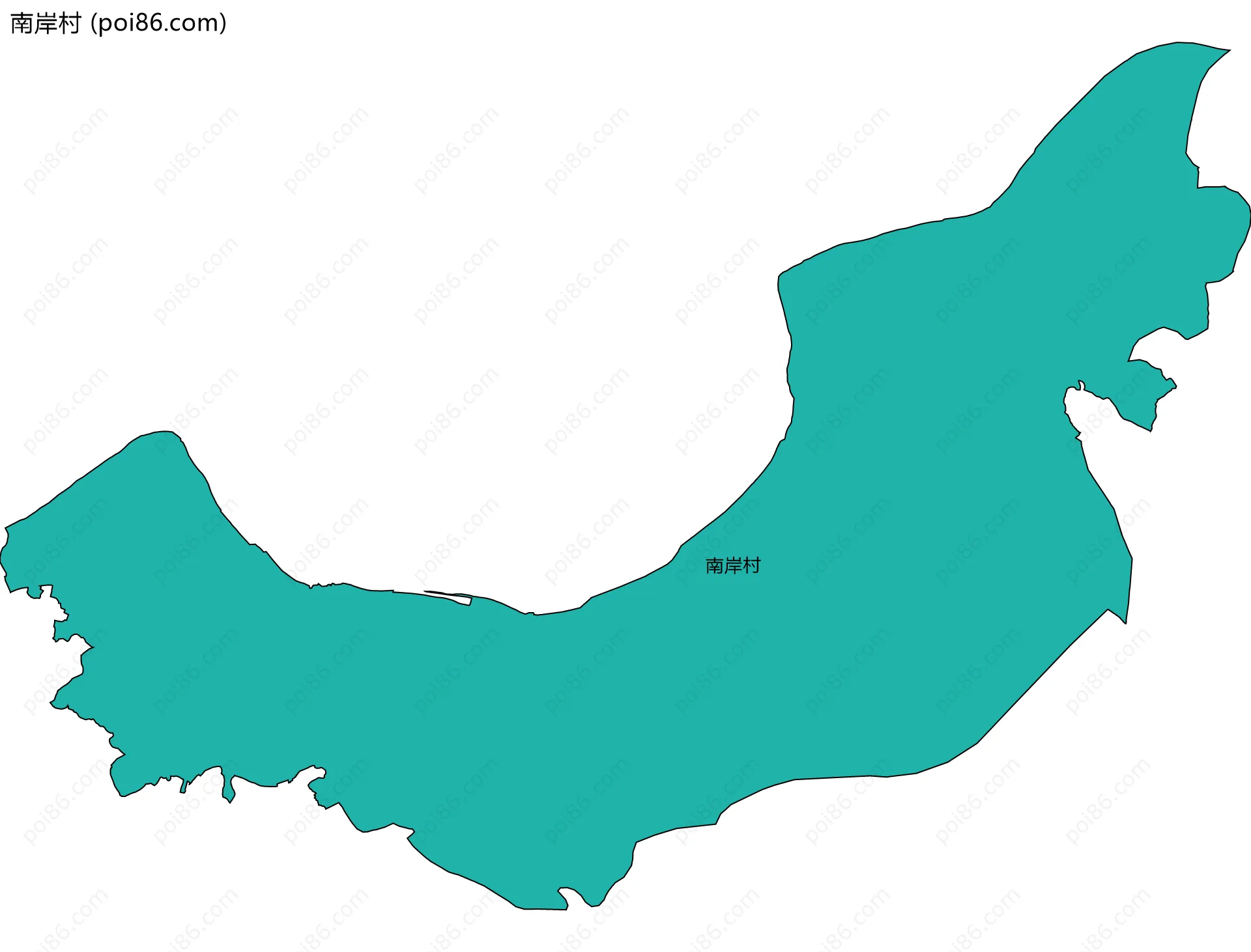 南岸村边界地图