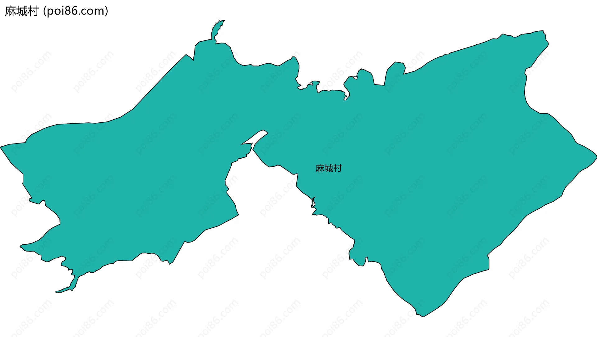 麻城村边界地图