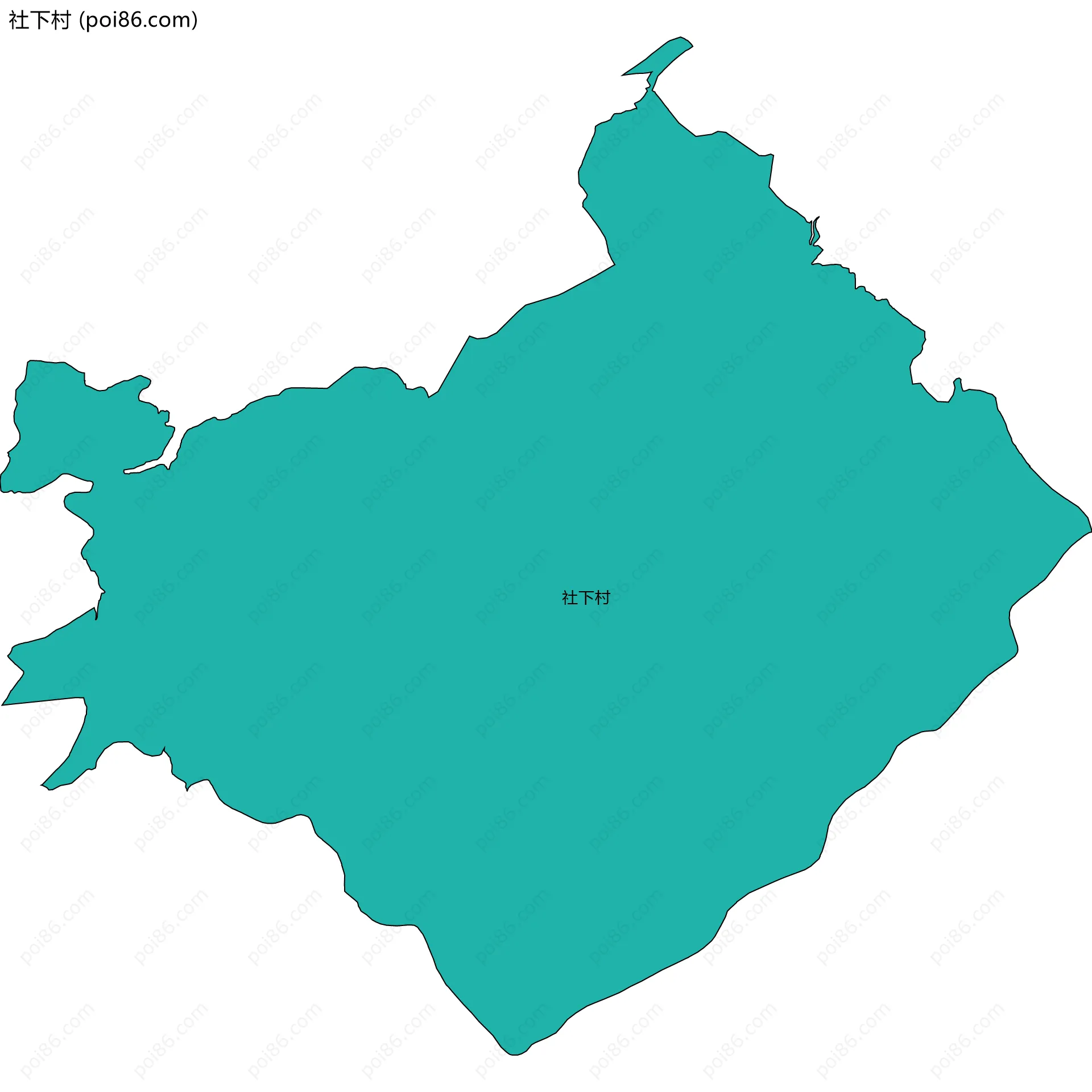 社下村边界地图