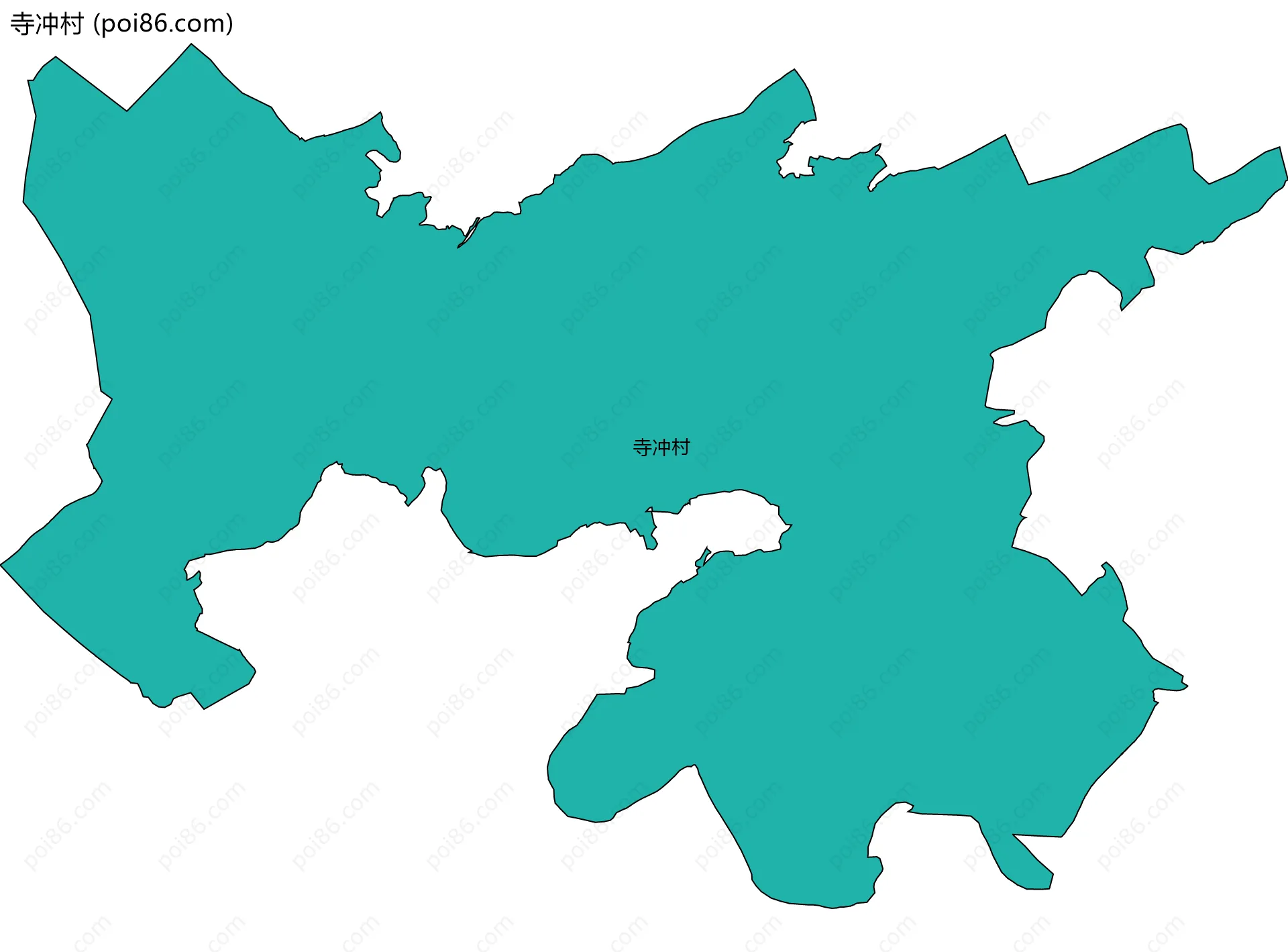 寺冲村边界地图