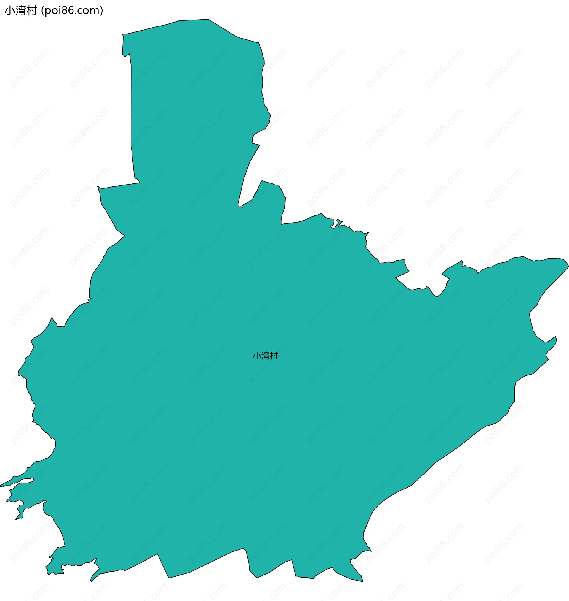 小湾村边界地图