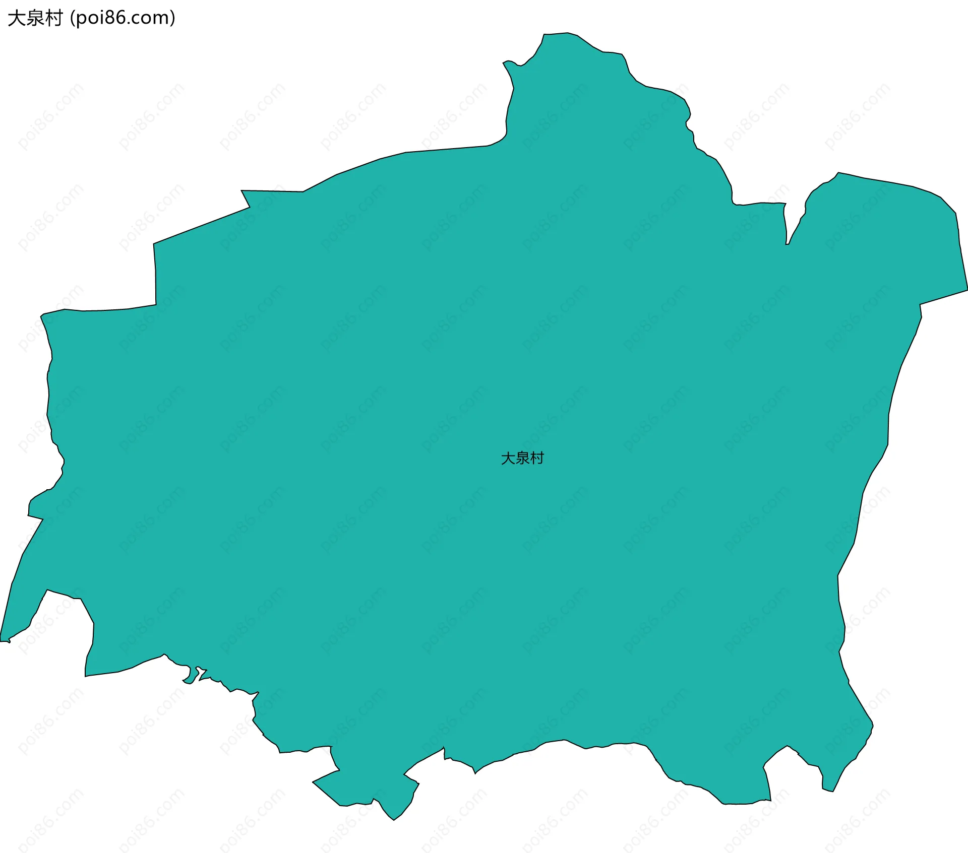 大泉村边界地图