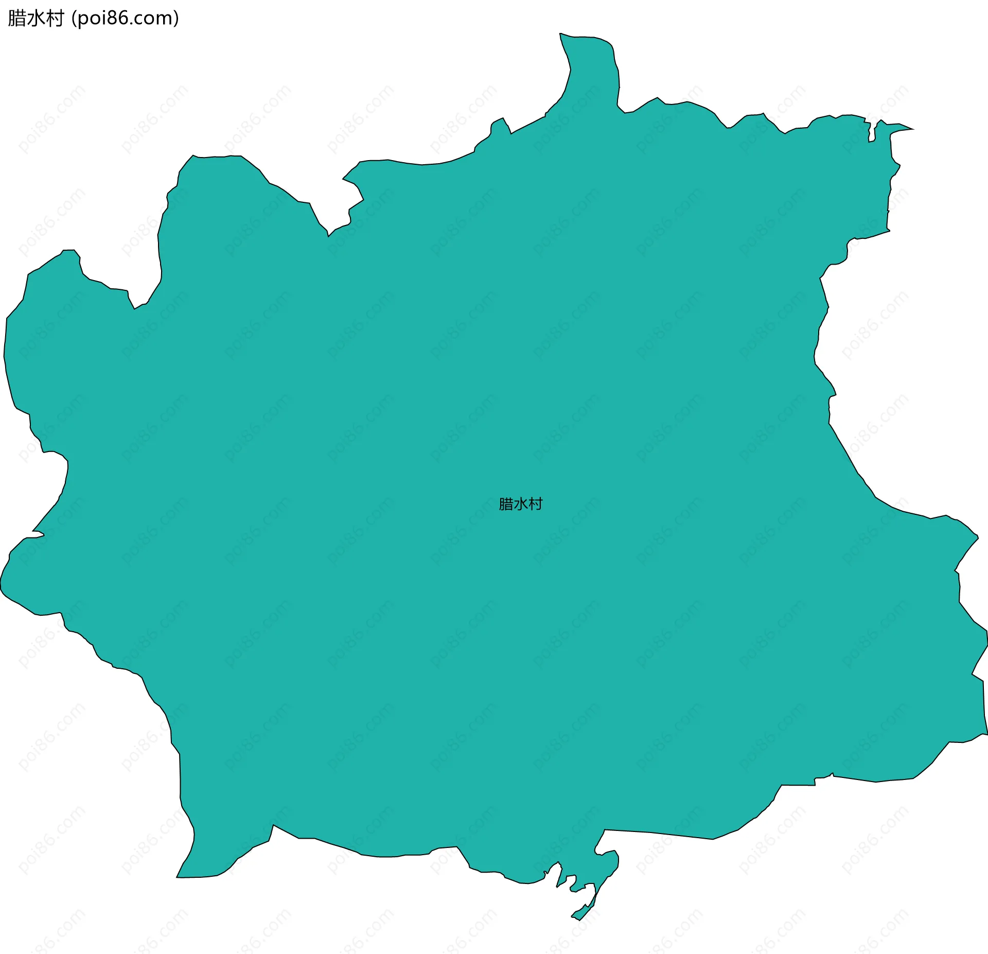 腊水村边界地图