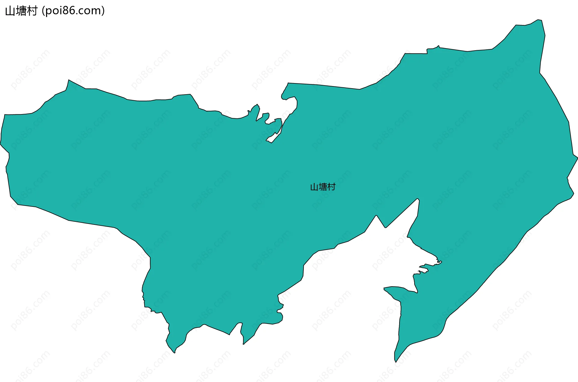 山塘村边界地图