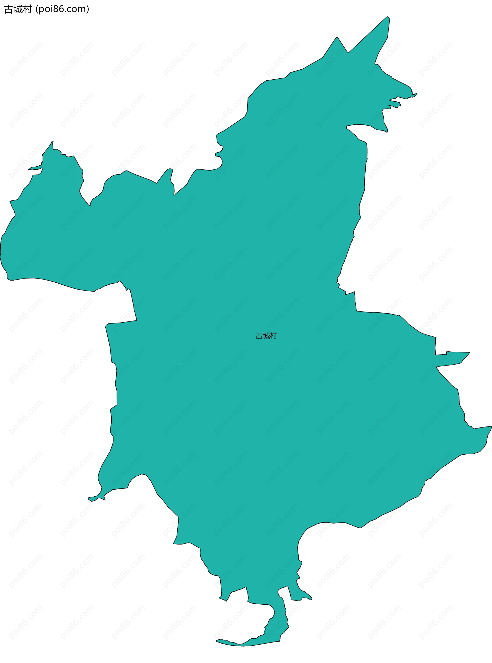 古城村边界地图