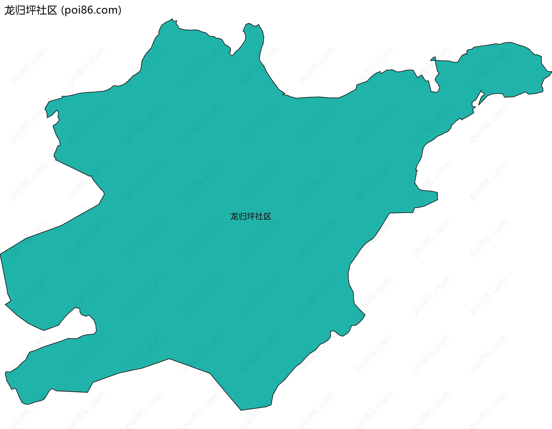 龙归坪社区边界地图
