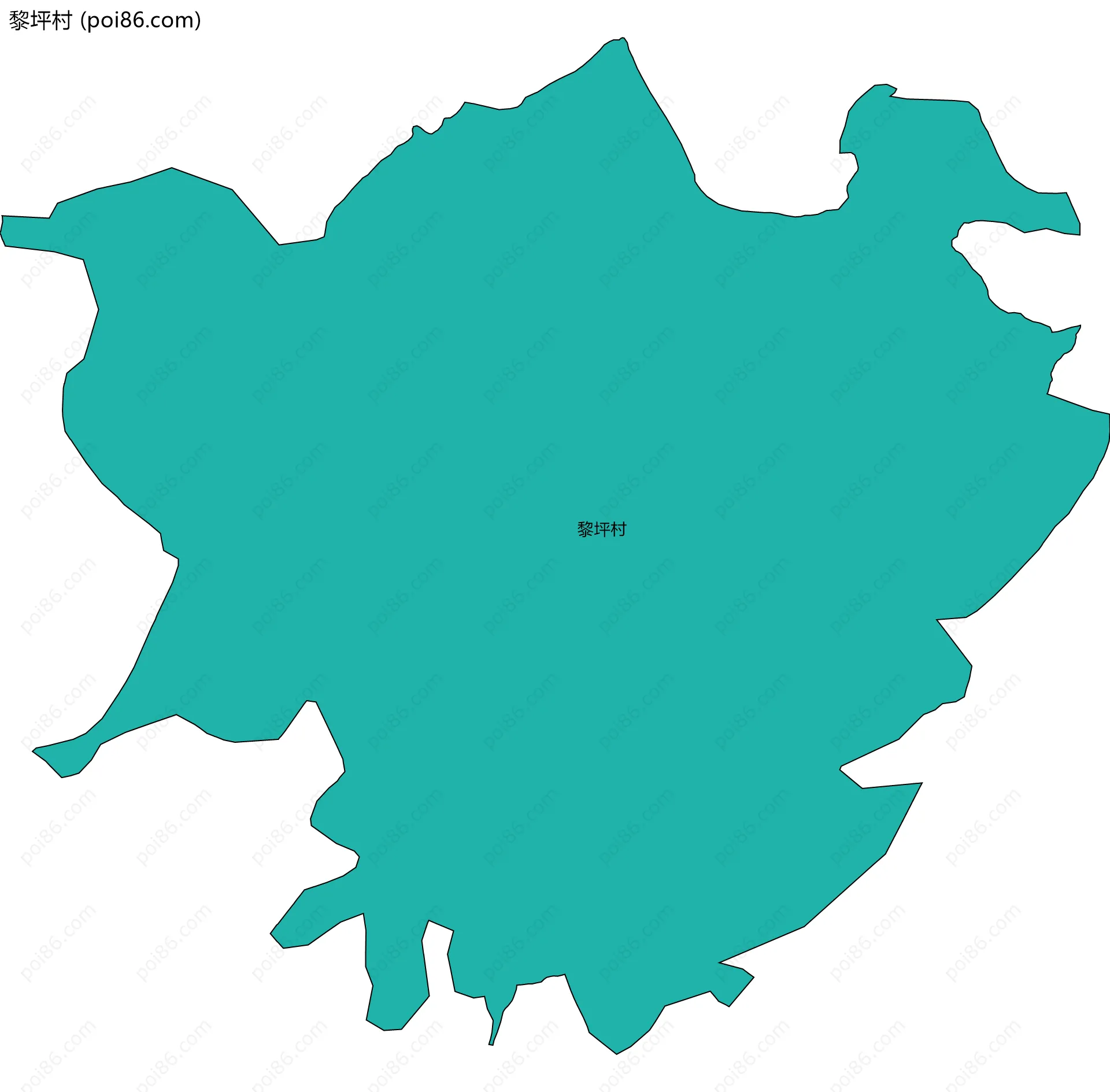 黎坪村边界地图