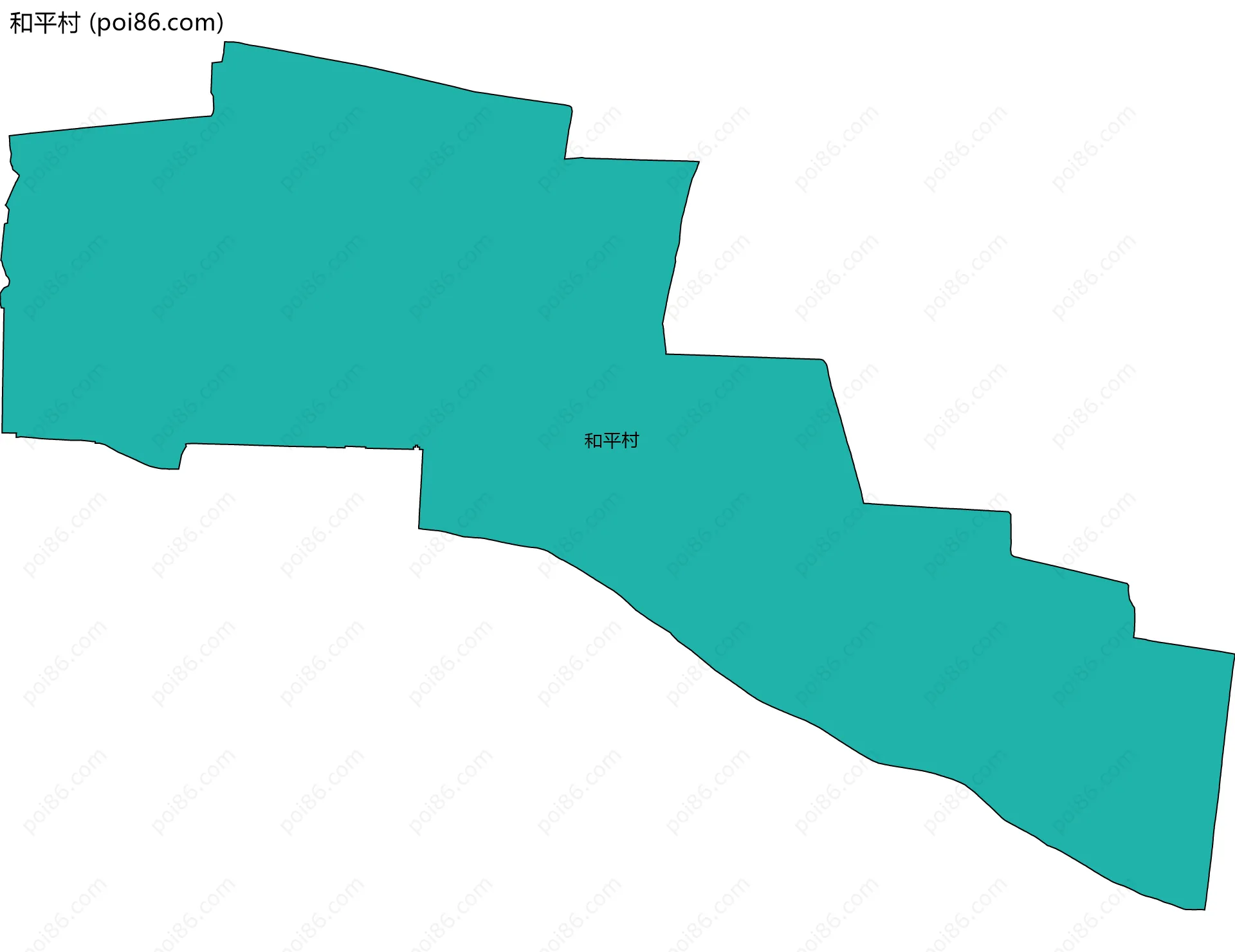 和平村边界地图