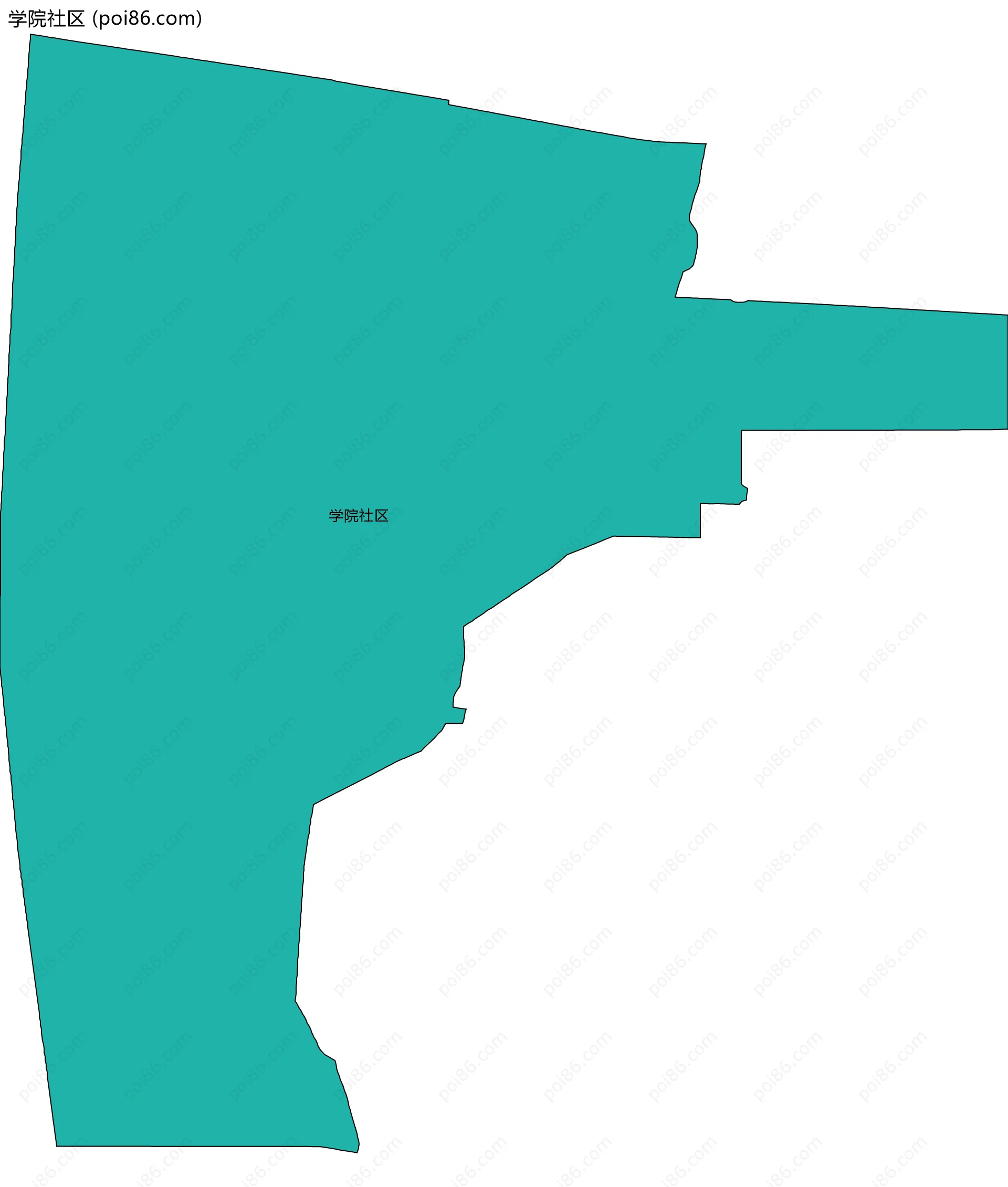 学院社区边界地图