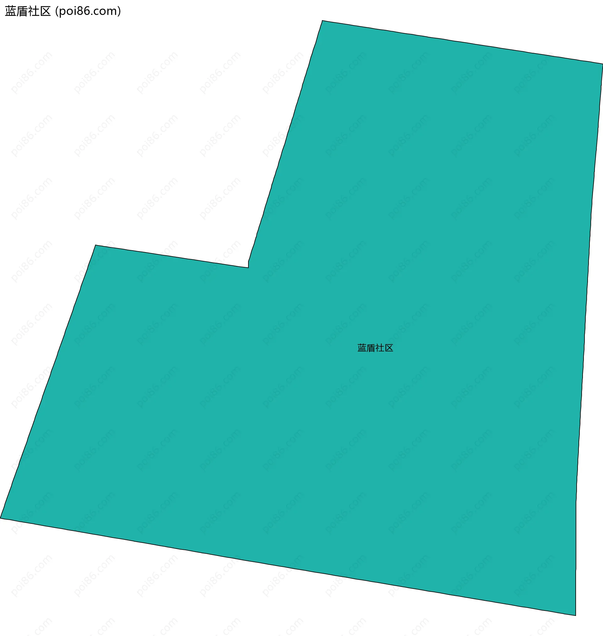 蓝盾社区边界地图