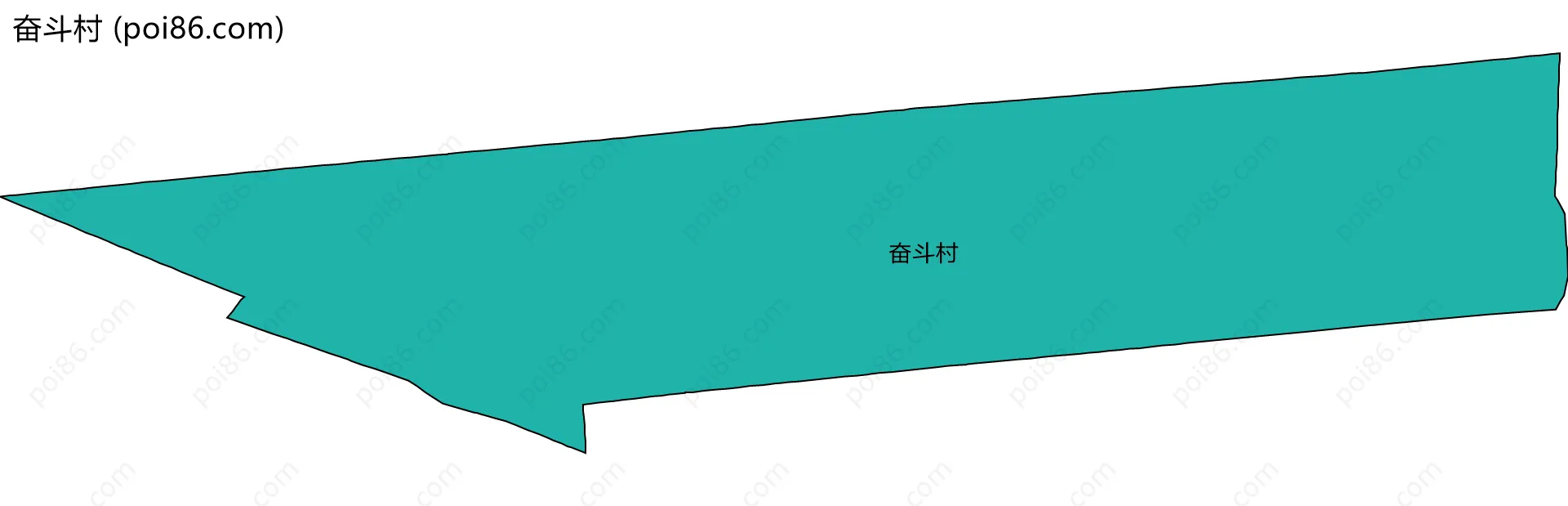 奋斗村边界地图