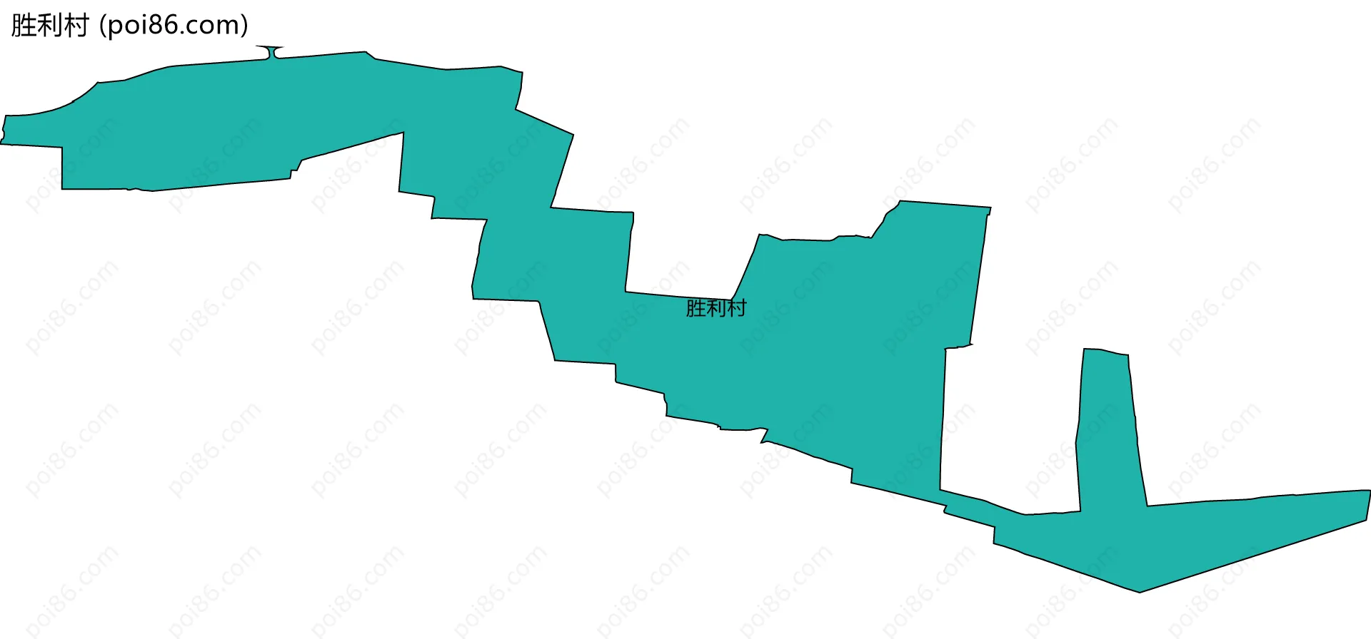 胜利村边界地图