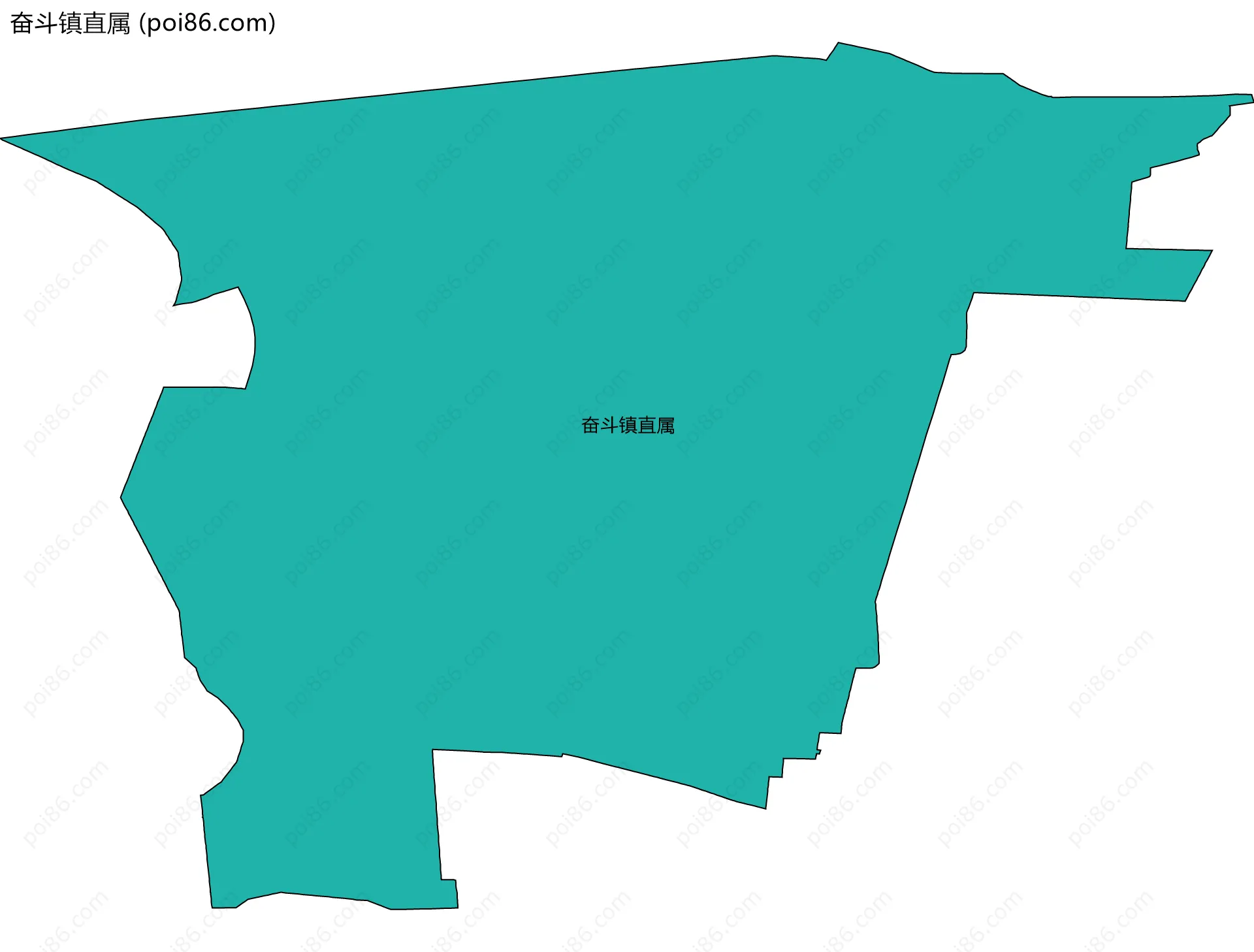 奋斗镇直属边界地图