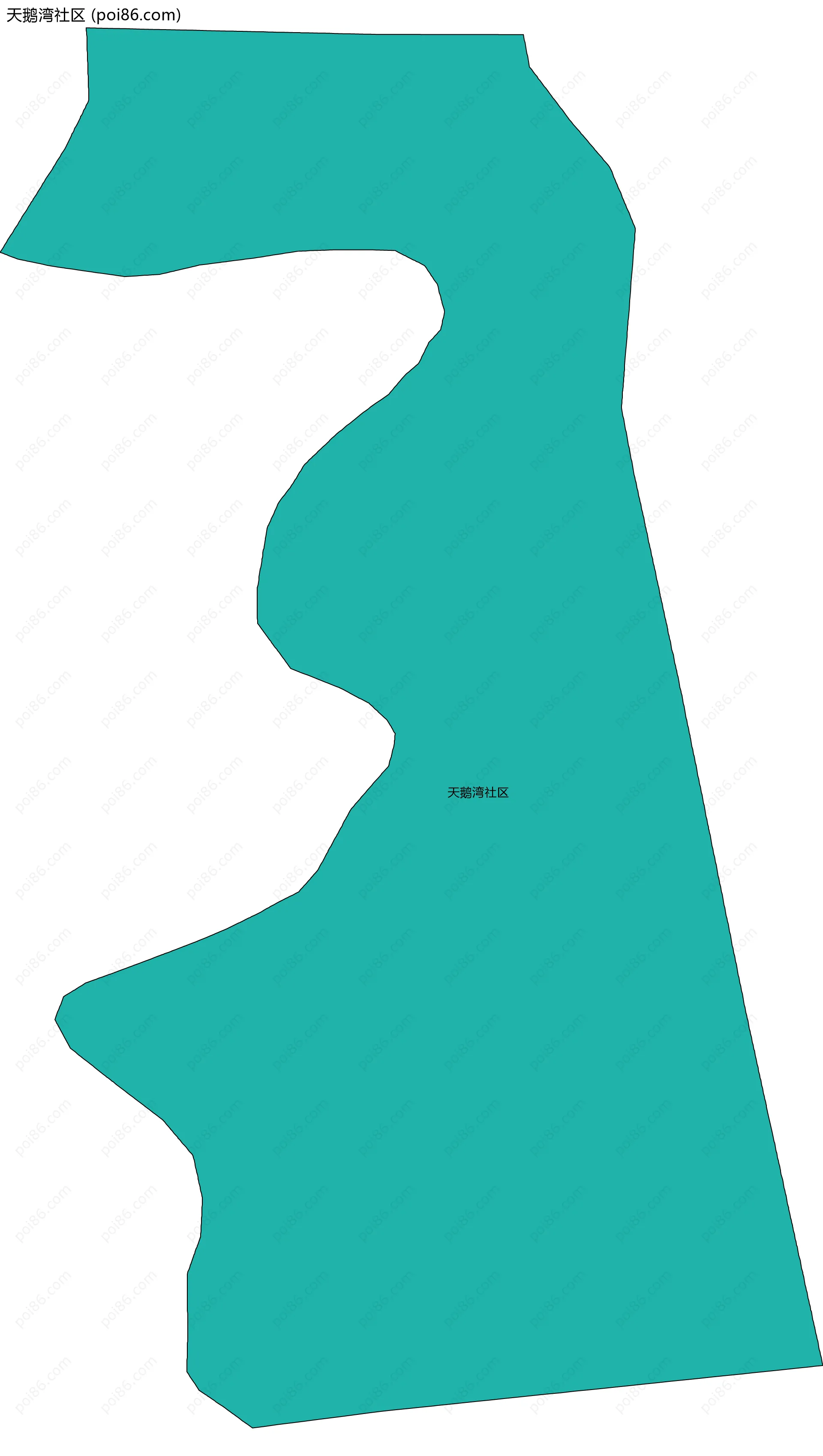 天鹅湾社区边界地图