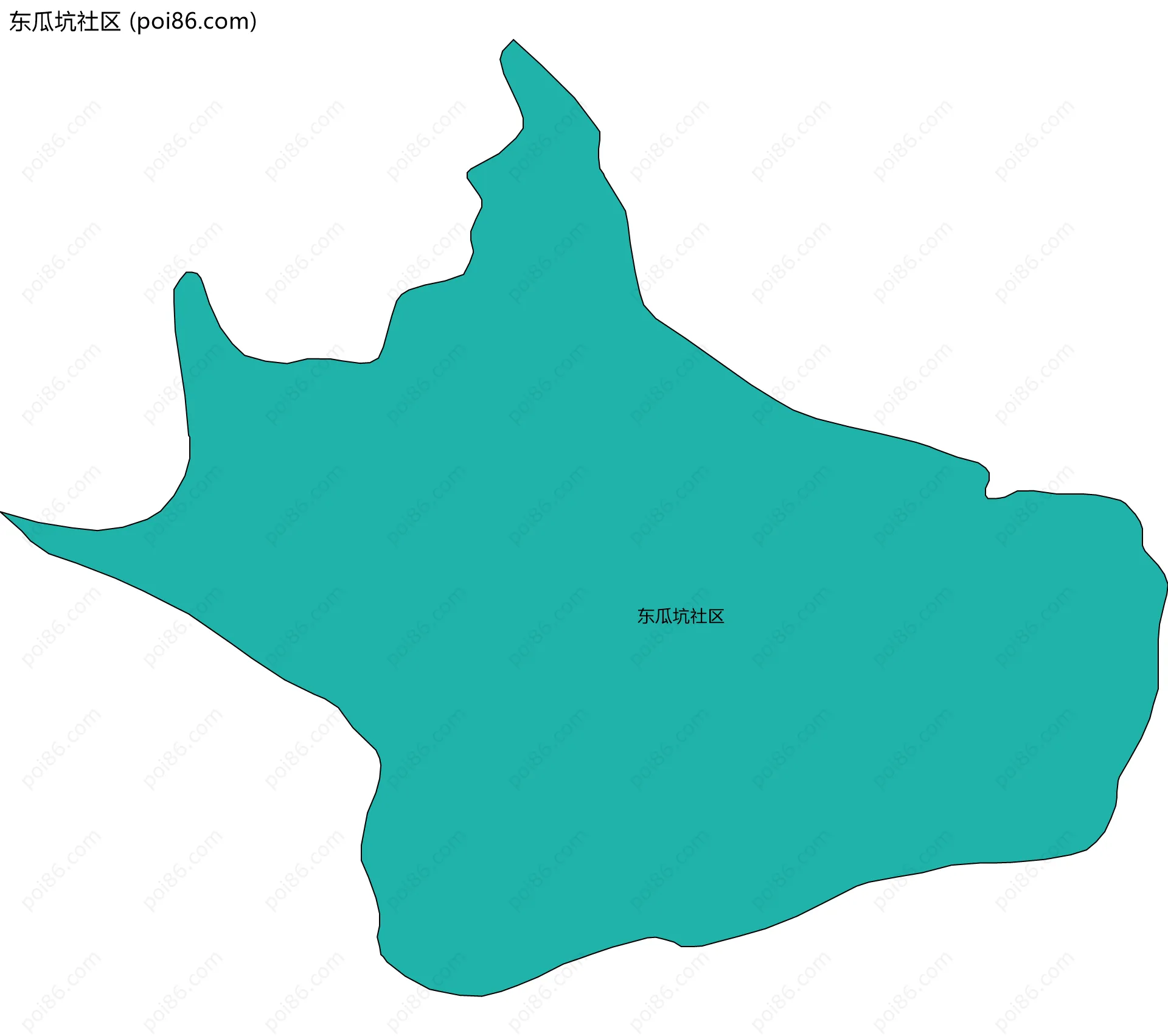 东瓜坑社区边界地图