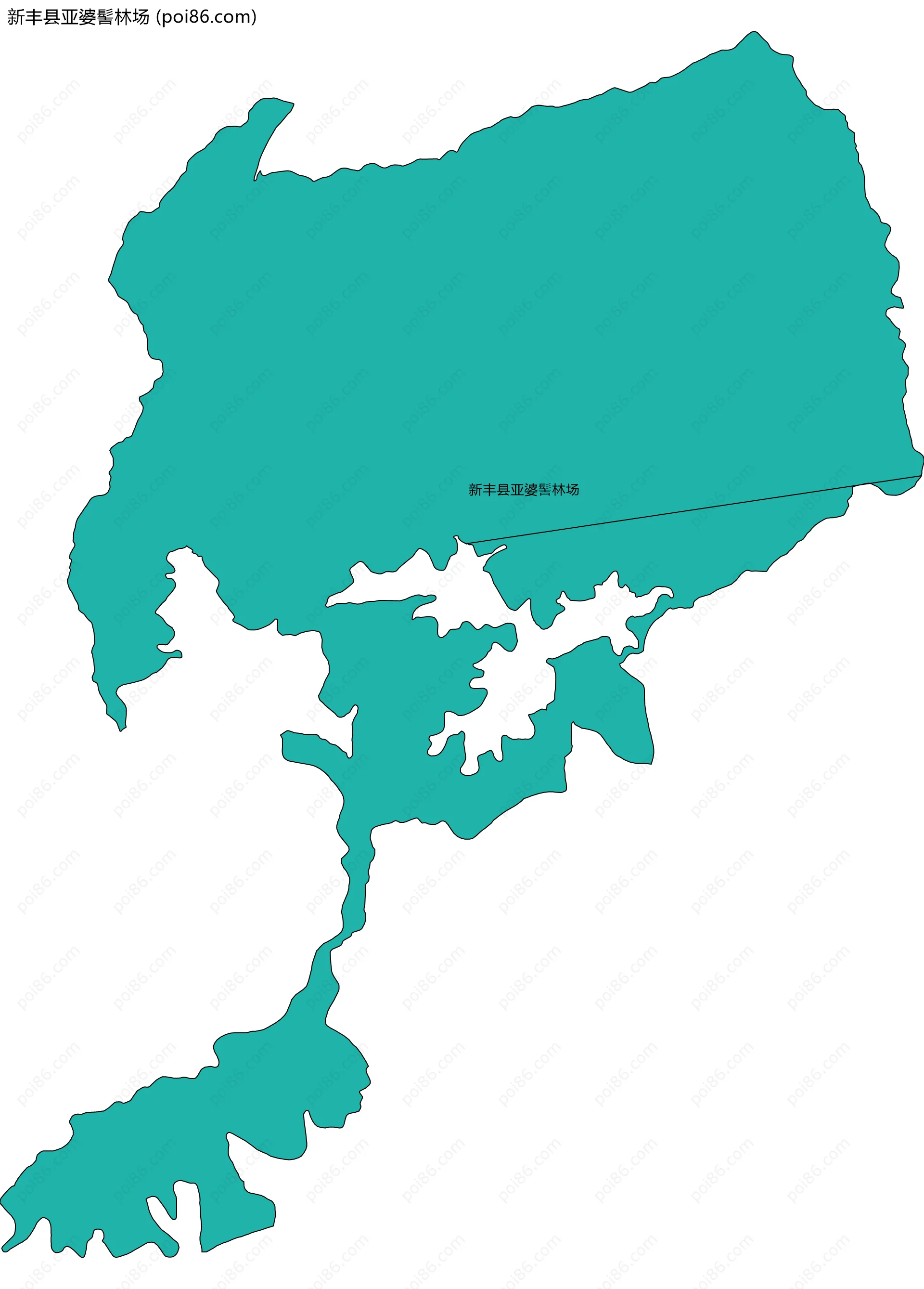 新丰县亚婆髻林场边界地图