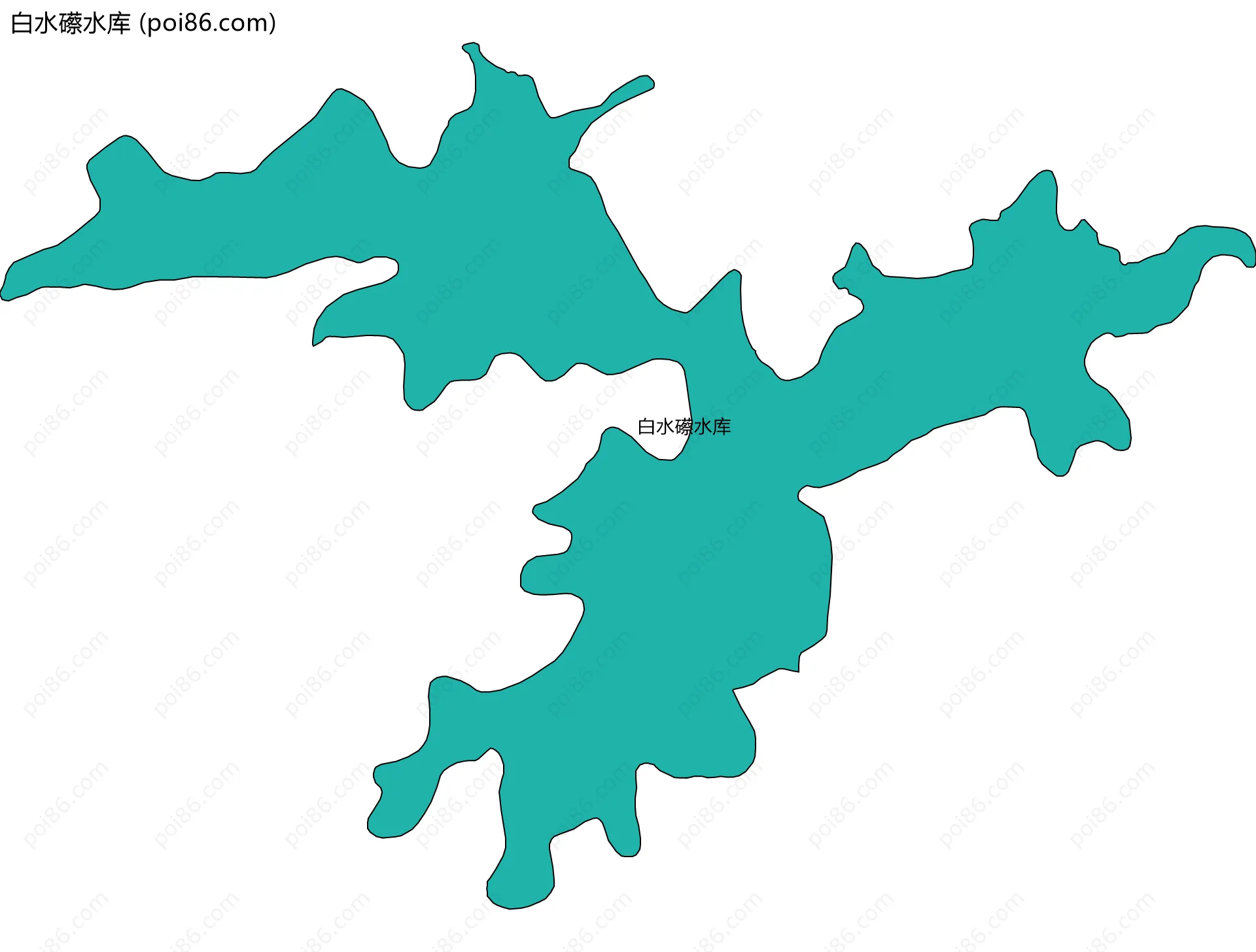 白水礤水库边界地图