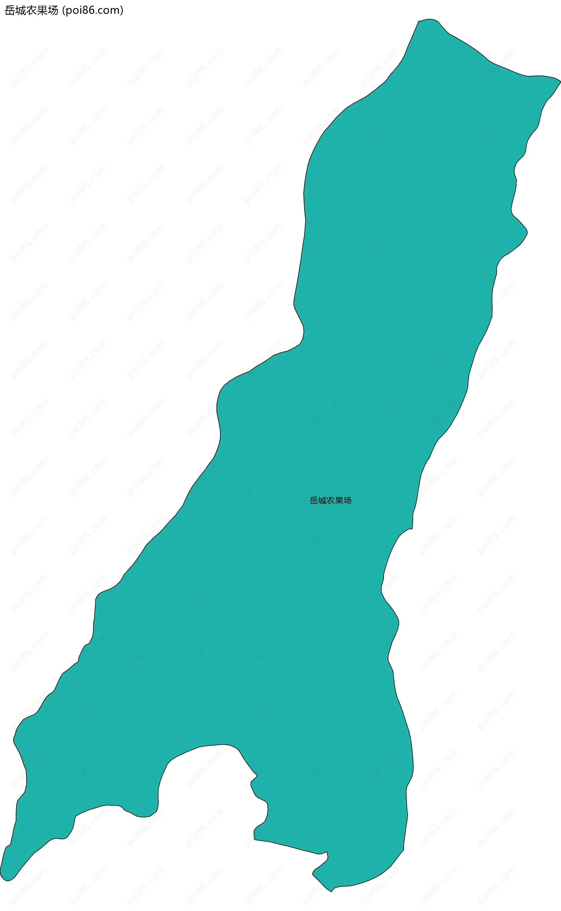 岳城农果场边界地图