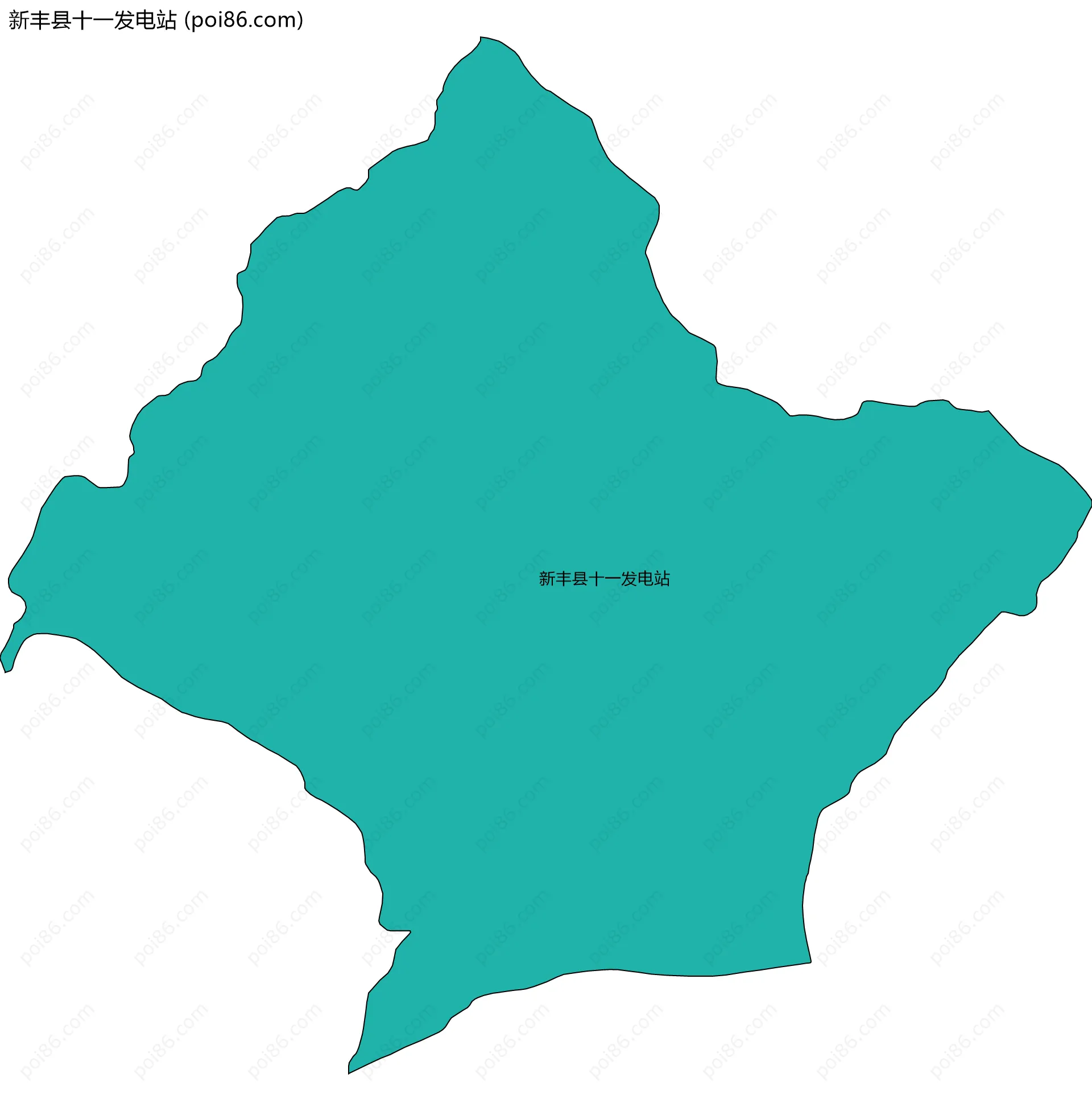 新丰县十一发电站边界地图