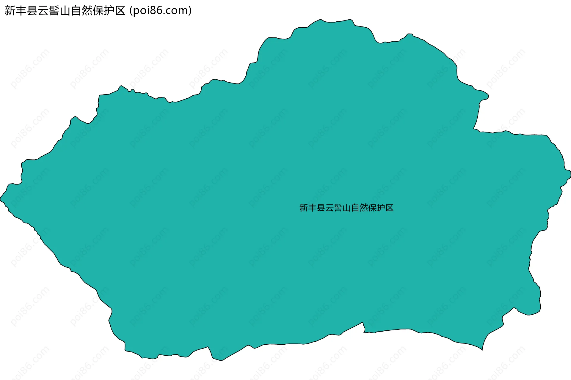 新丰县云髻山自然保护区边界地图