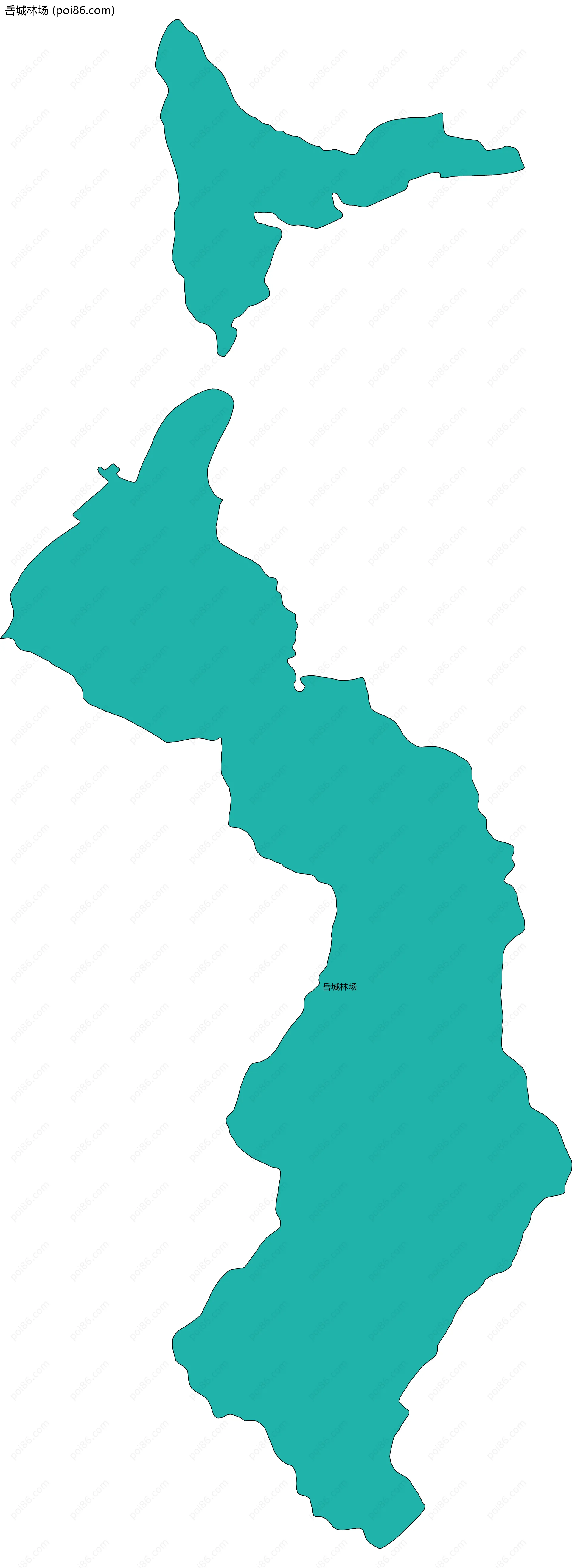 岳城林场边界地图