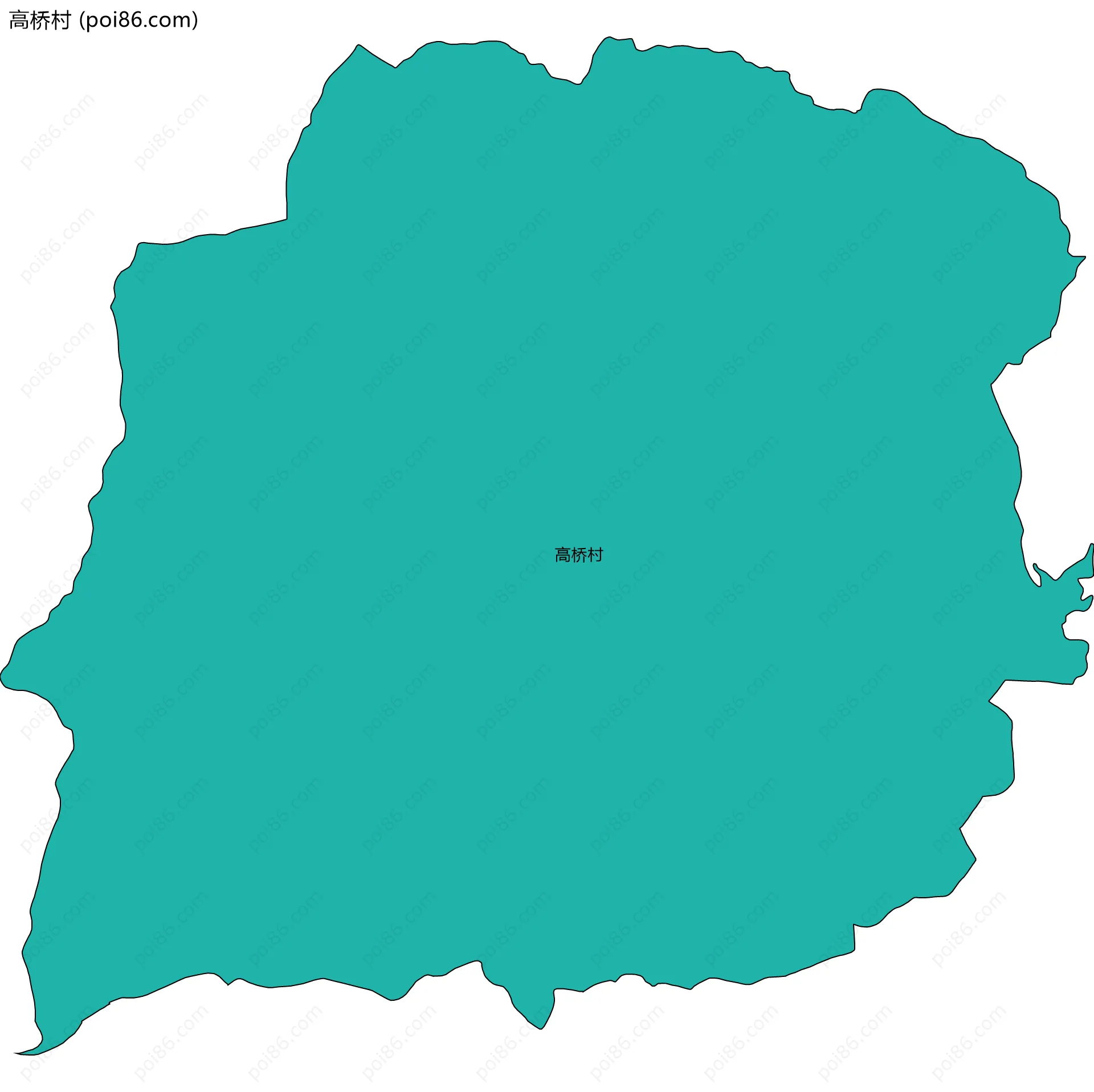 高桥村边界地图