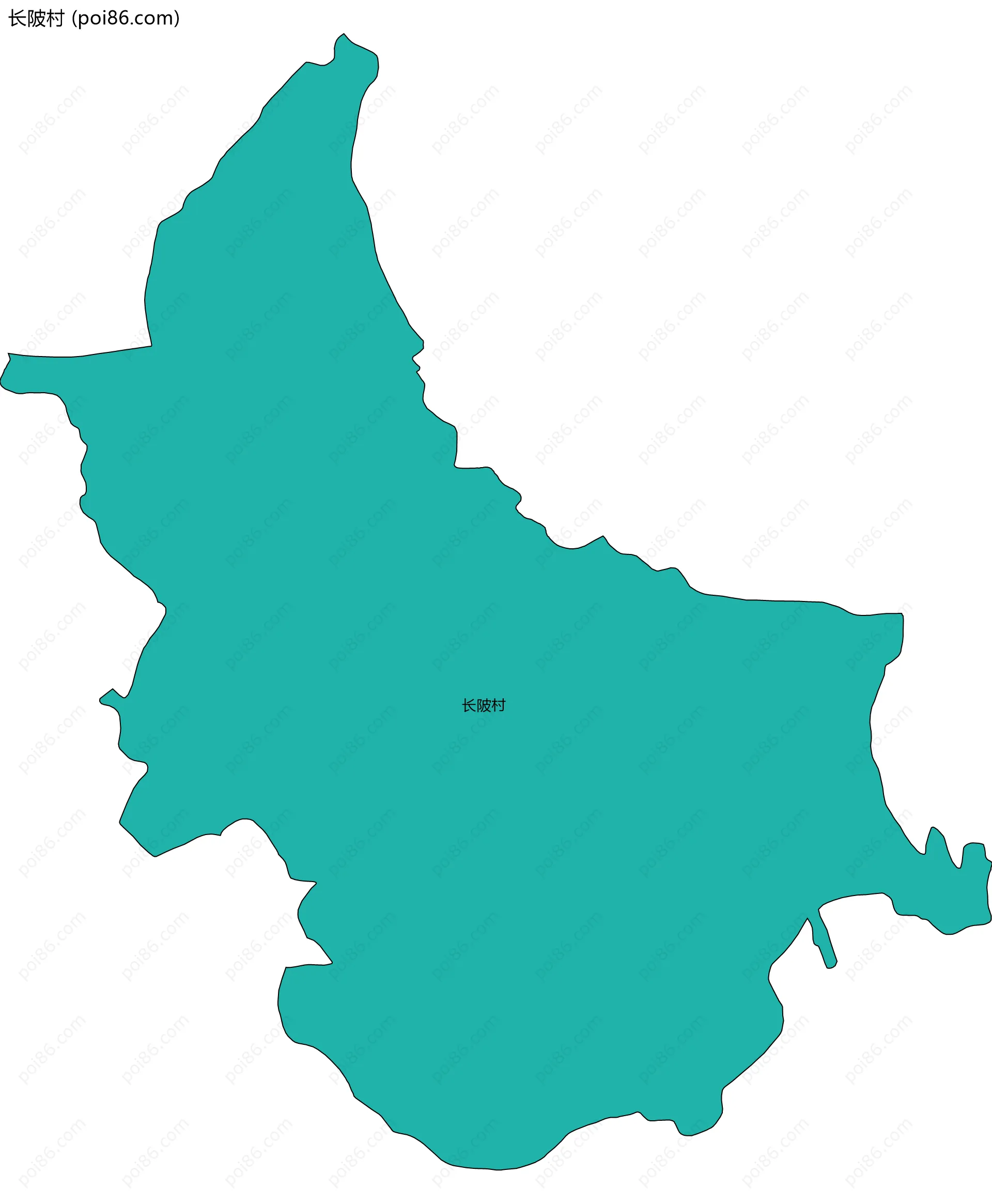 长陂村边界地图