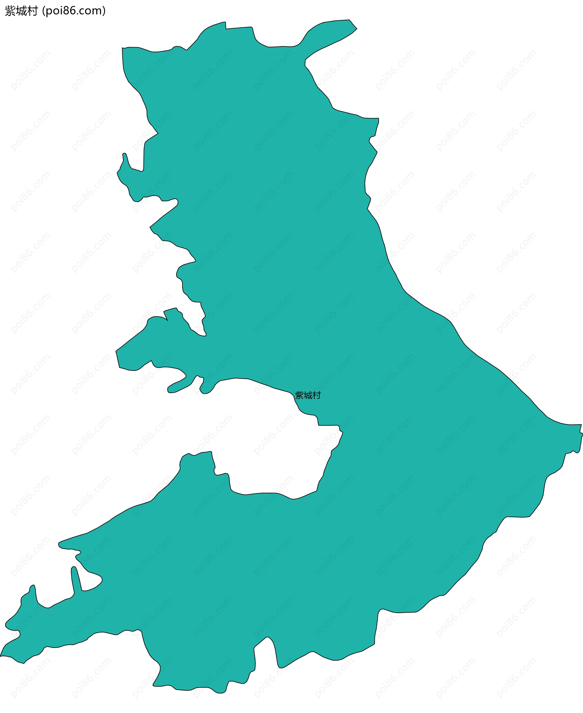 紫城村边界地图