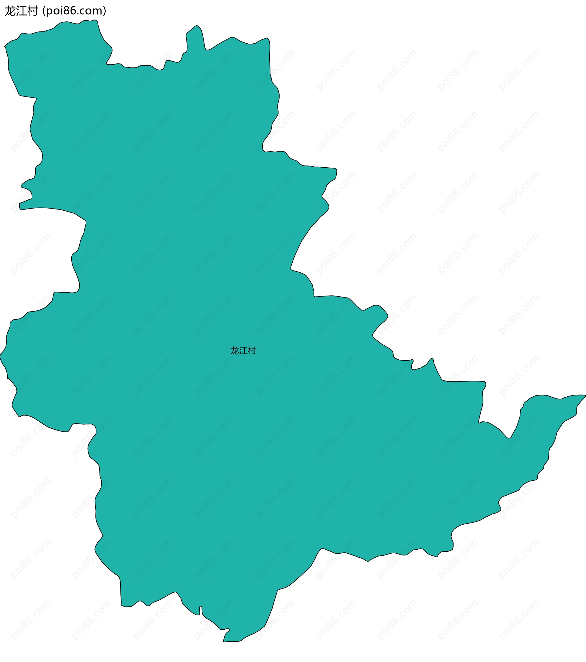 龙江村边界地图