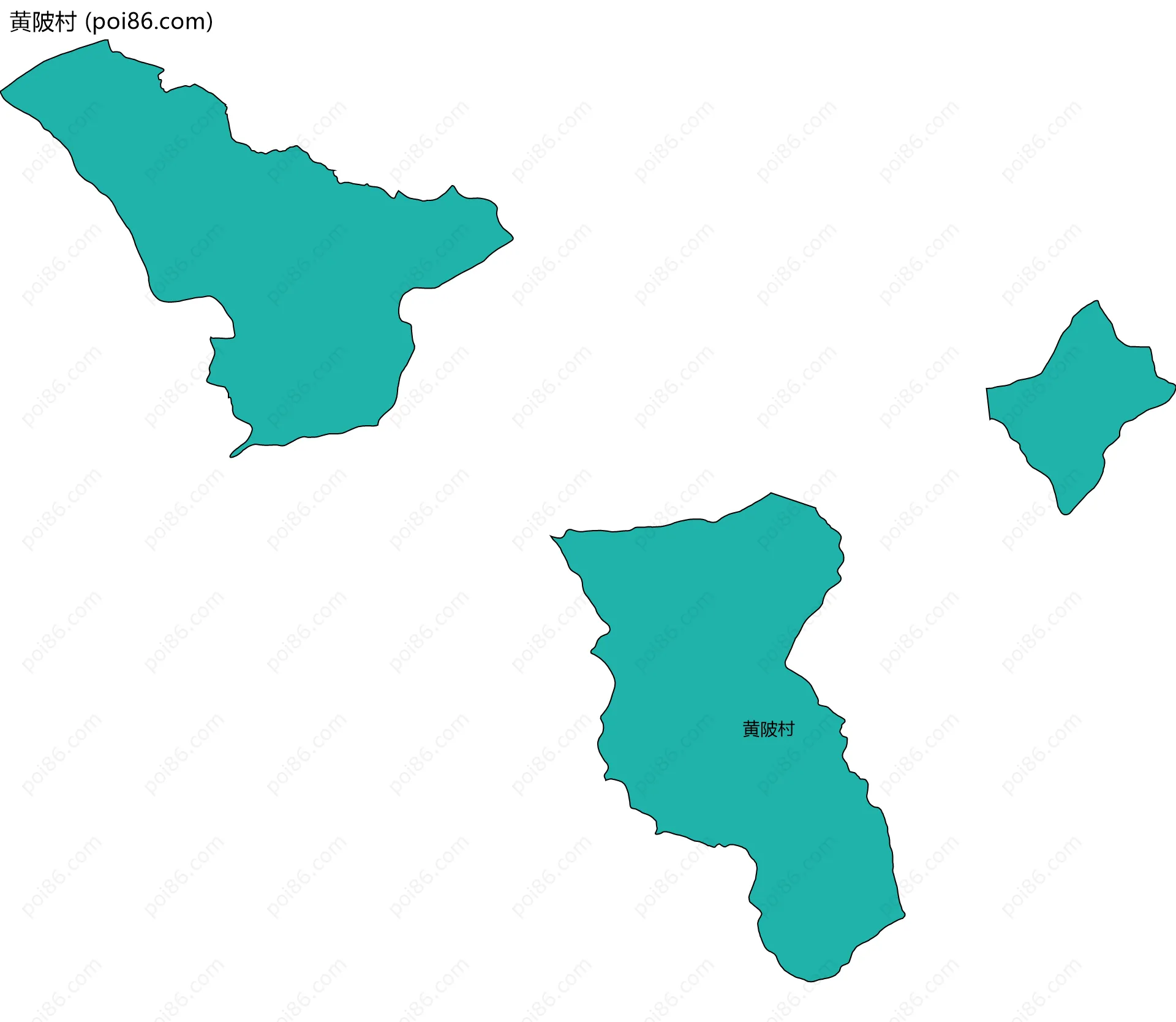 黄陂村边界地图