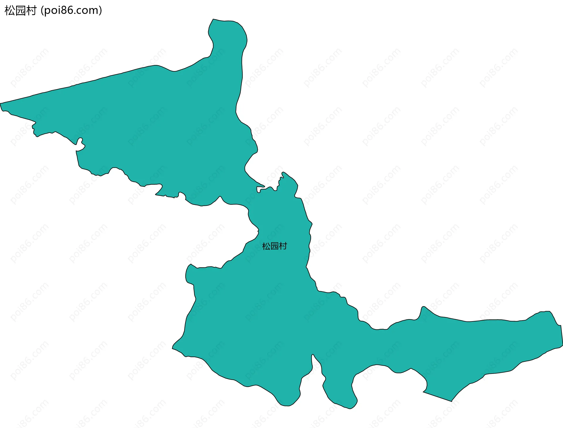 松园村边界地图